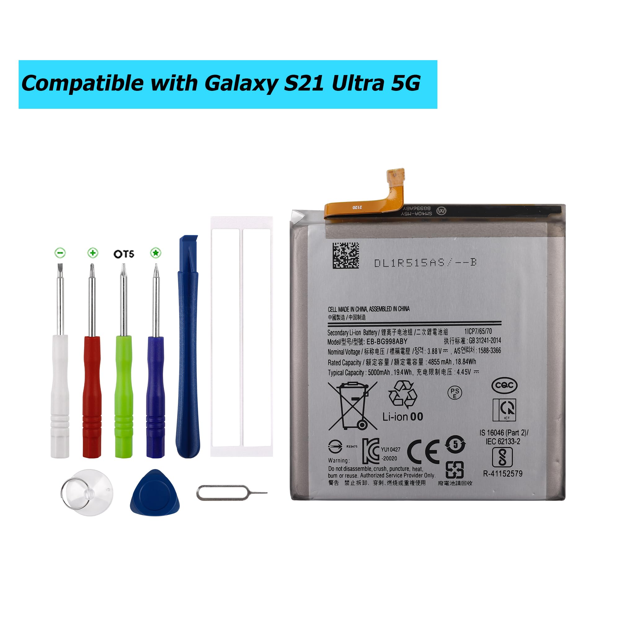 Amazon.com: Vvsialeek EB-BG998ABY Replacement Battery for Samsung
