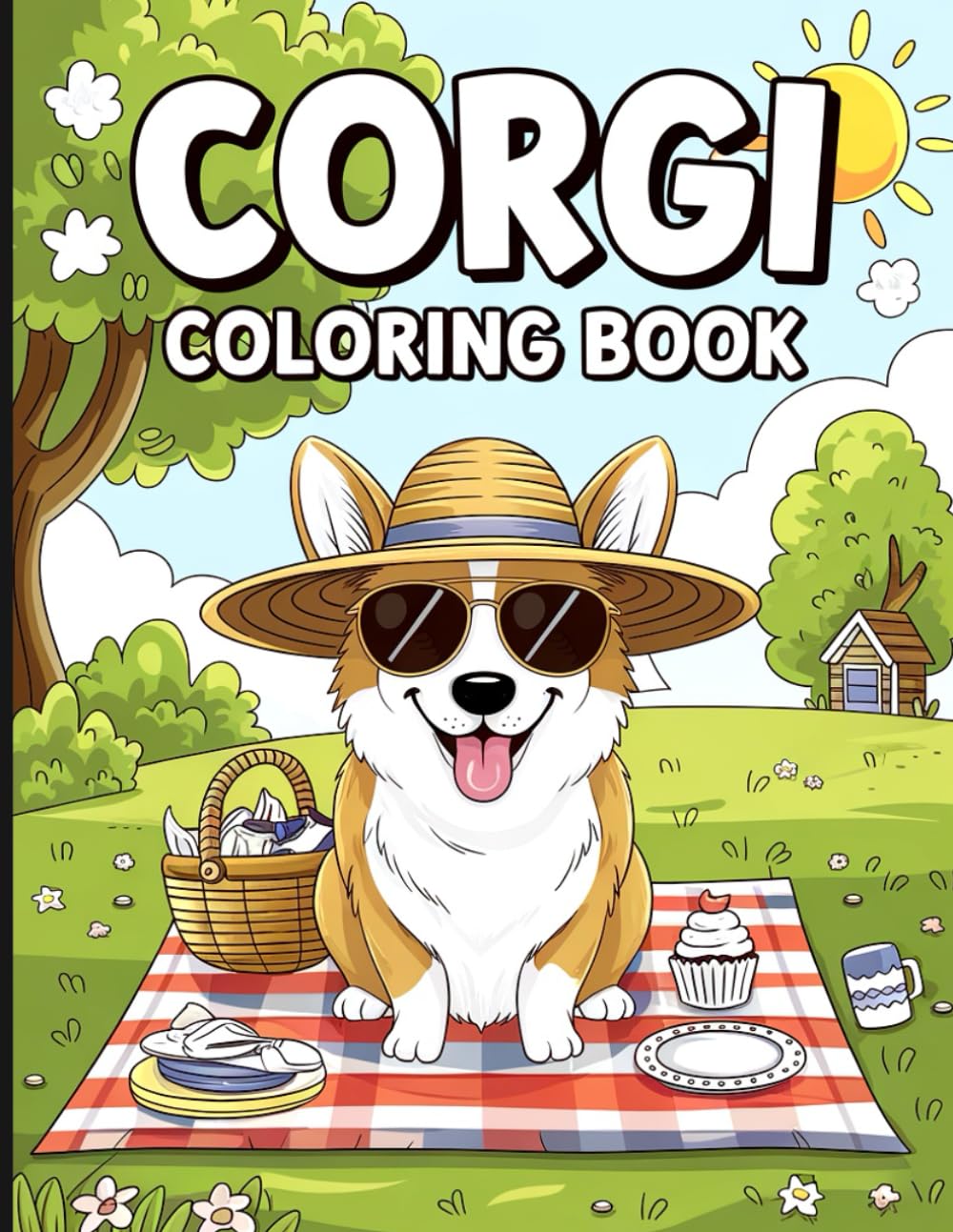 Corgi Coloring Book With 35 Pages Of Corgis In Different Poses