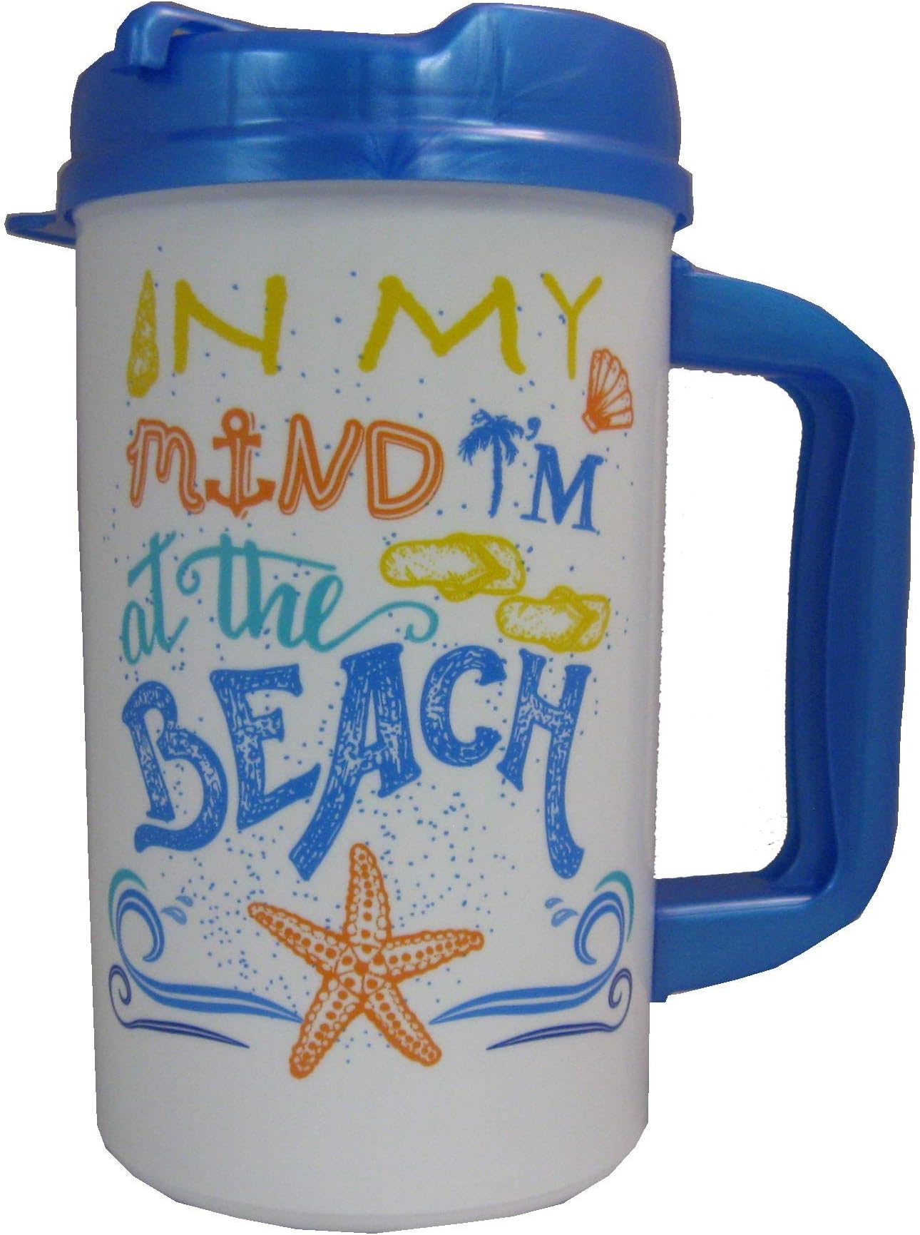 In My Mind I'm At the Beach 32oz Insulated Travel Mug with Lid