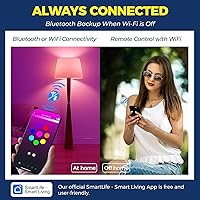 Vista 3 de Lightinginside Bombillas inteligentes equivalentes a 100 W, bombilla inteligente de 1350 lm 11 W, funciona con Alexa/Google Home/Smart Life, A19 E26