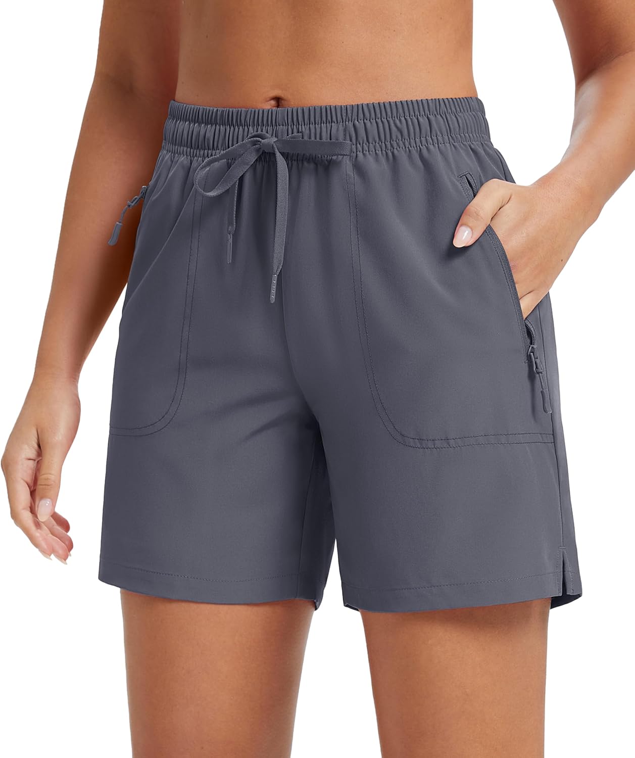 MAGCOMSEN Women's 5" Hiking Shorts UPF 50+ Quick Dry Lightweight Athletic Running Golf Summer Casual Shorts with Pockets - Image 2