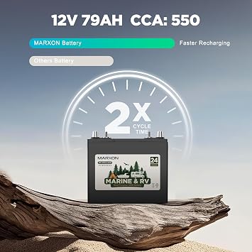 Marxon Group 24M Marine Battery Dual Purpose 12V 79Ah 550CCA 150RC