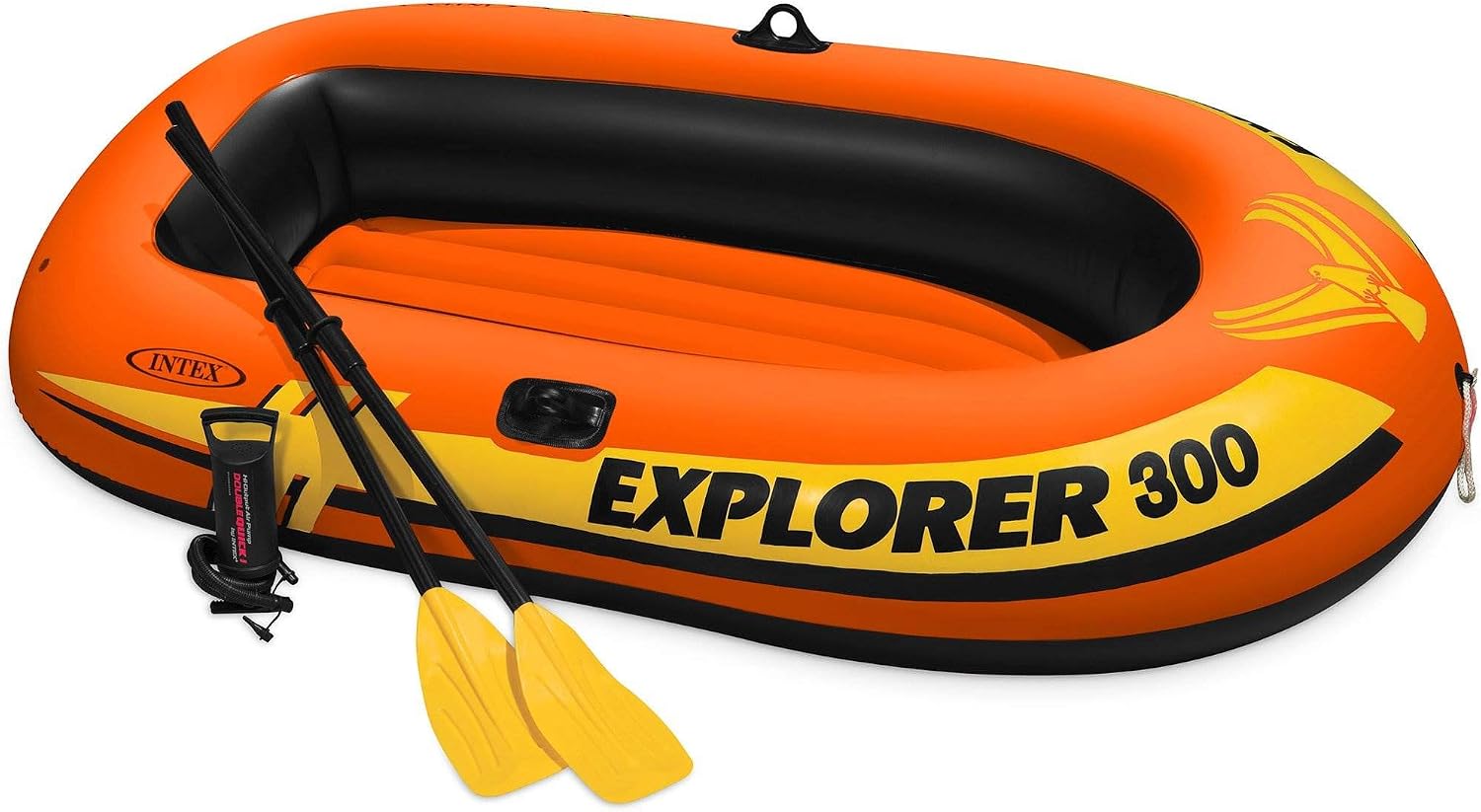 Intex Explorer 300 Inflatable Fishing 3 Person Raft Boat w/ Pump & Oars (6 Pack)