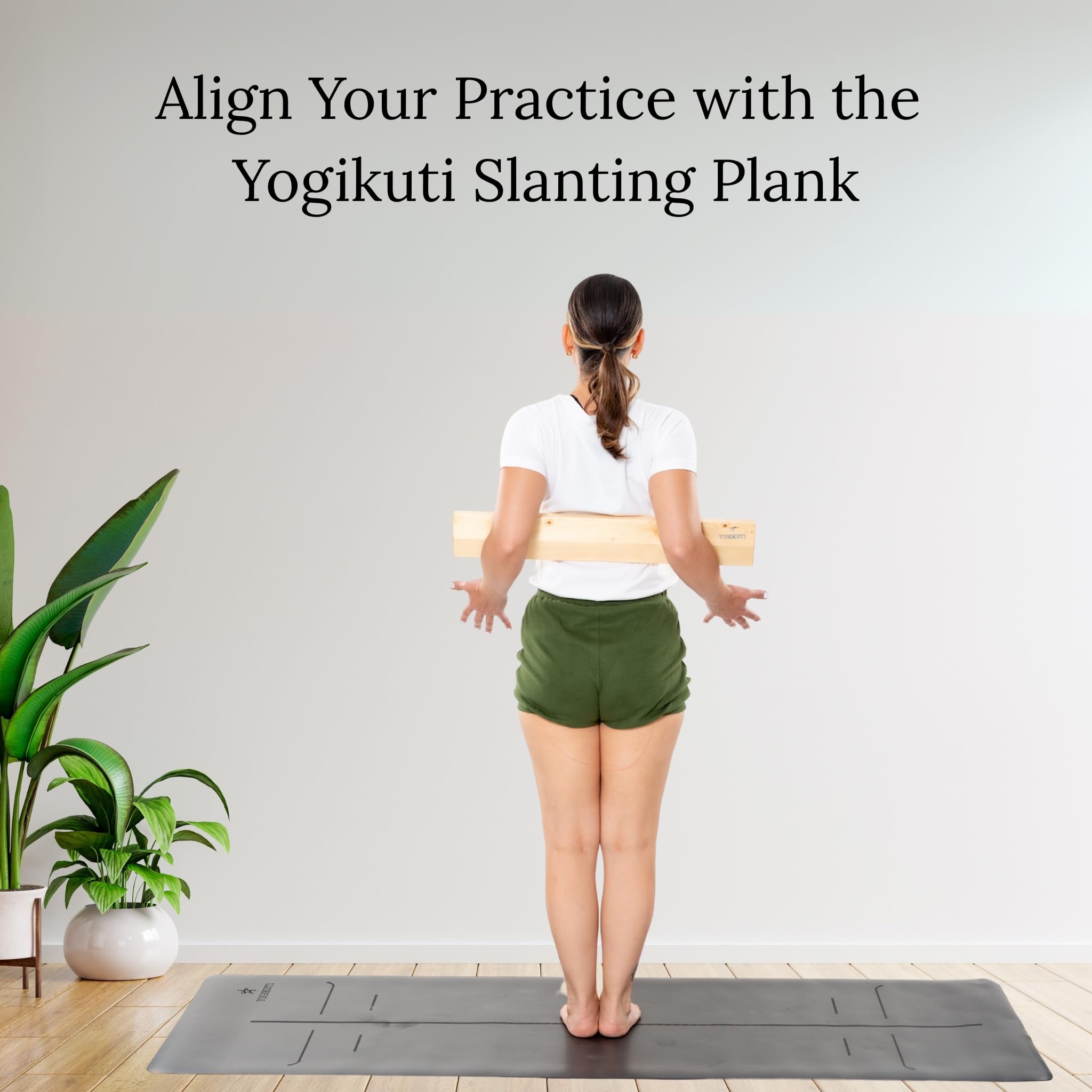 Yoga Wooden Slanting Plank, wooden wedge, yoga plank, Iyengar wooden Plank, Iyengar yoga.