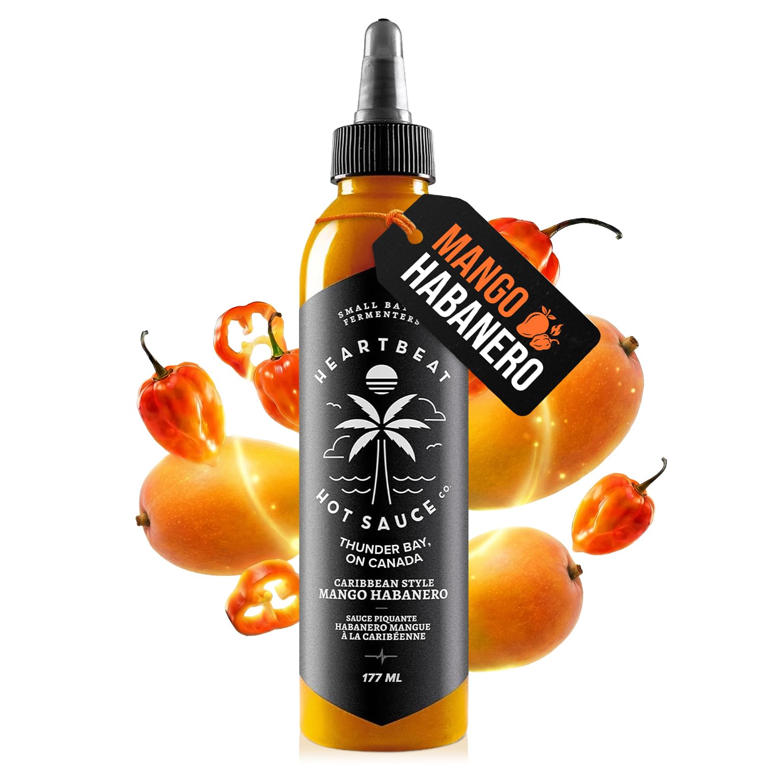 Heartbeat Caribbean Style Mango Habanero Hot Sauce