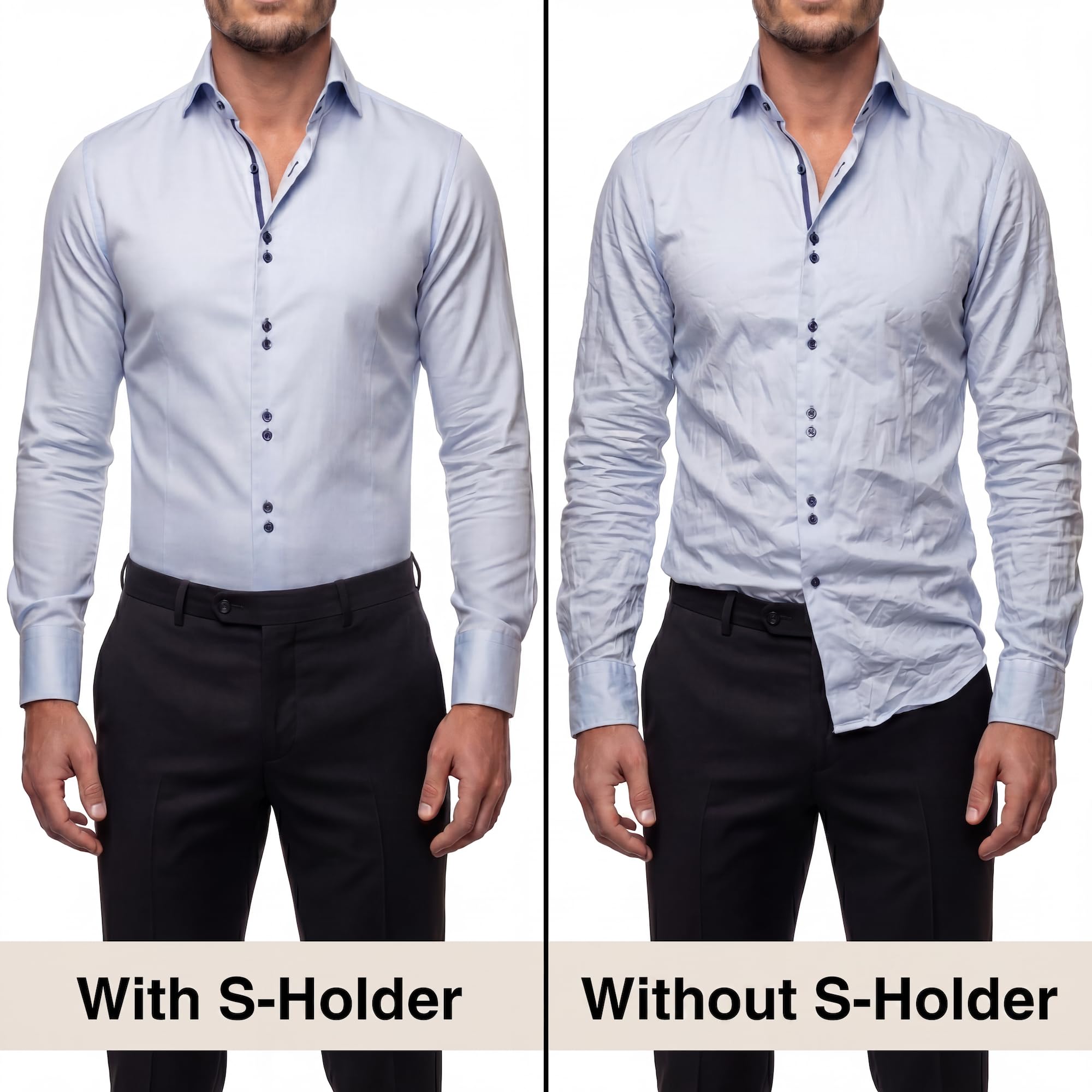 NV Holders: S-Holder – supporti per camicie di alta qualità, reggicalze, giarrettiere per camicie da uomo