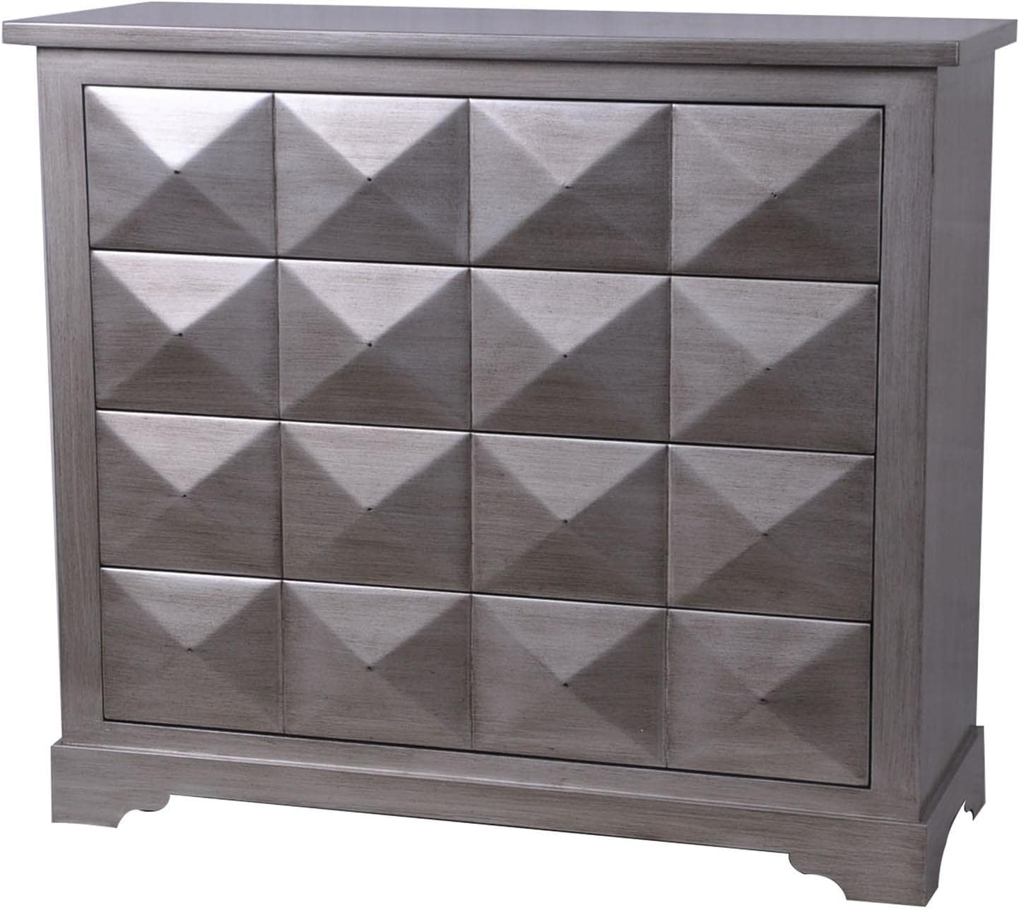 Crestview Collection Hudson 4 Drawer Chest, Pewter