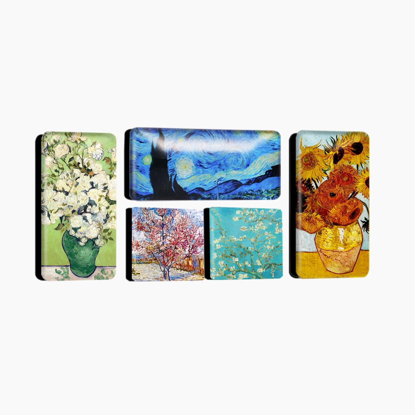 Decorative Art Strong Magnets for Refrigerator Office Kitchen Whiteboard Locker, Gifts for Art Lovers (Vangogh) (5, Small)