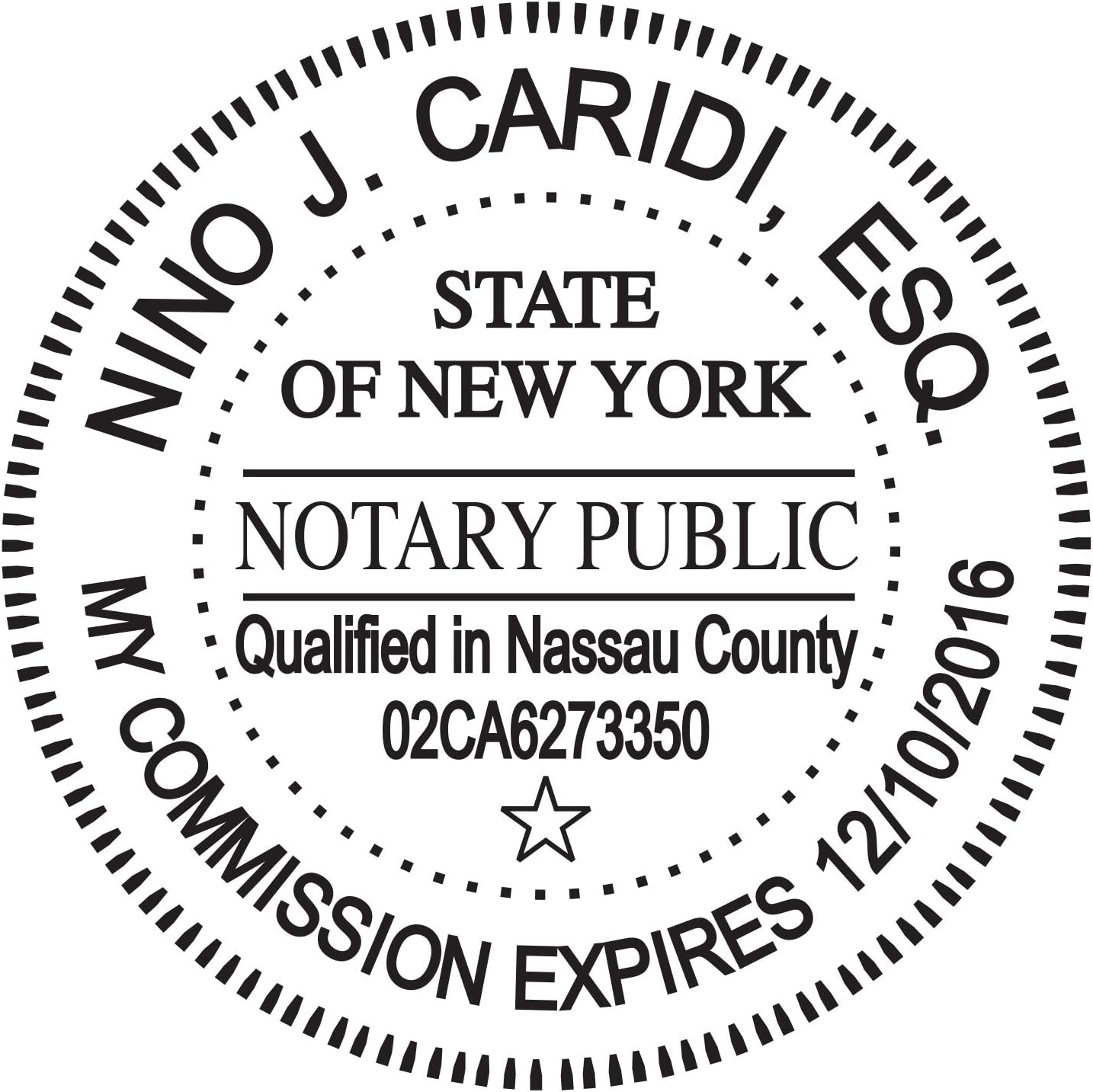 New York Notary Round Seal Stamp Office Products