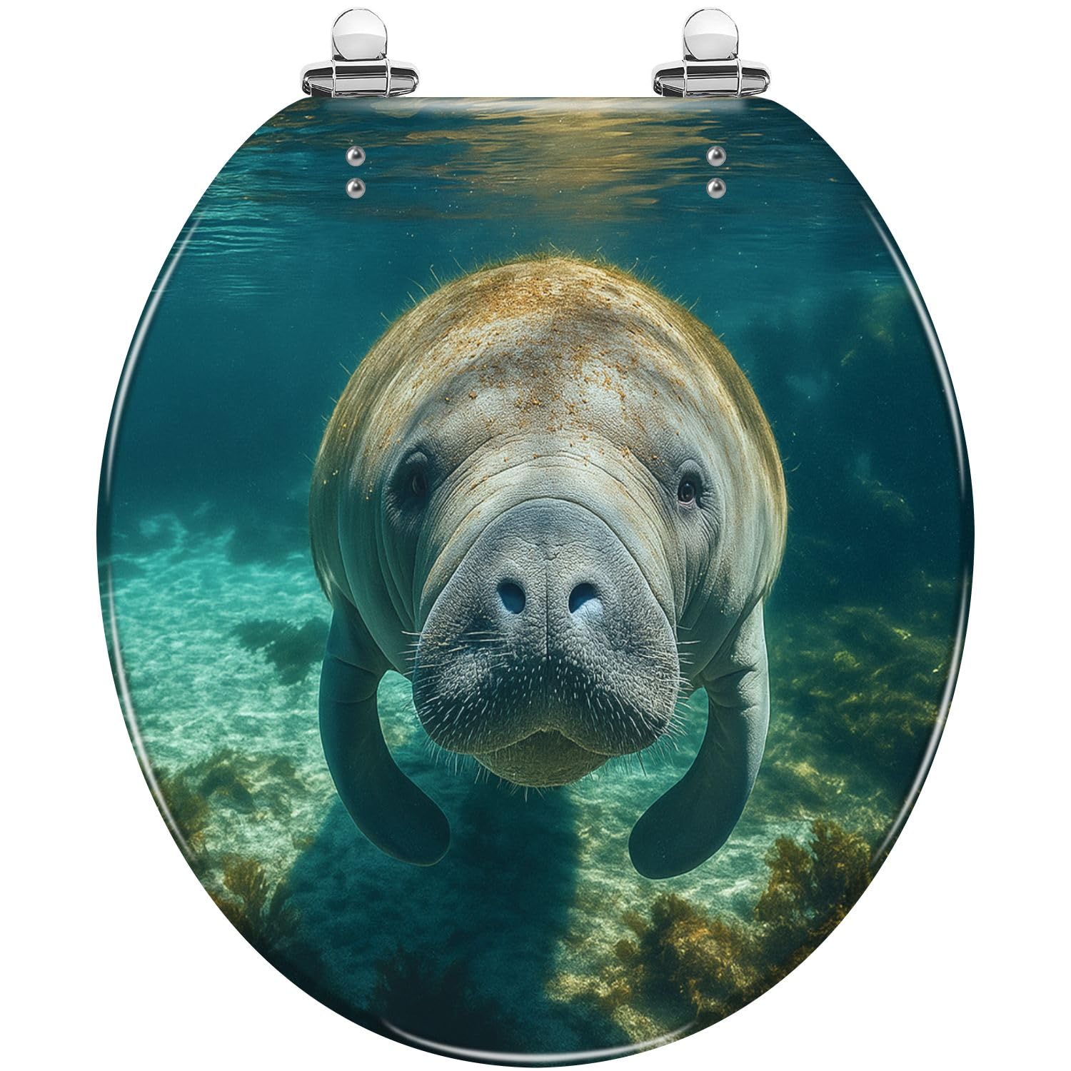 Asiento de inodoro redondo de resina para baño doméstico