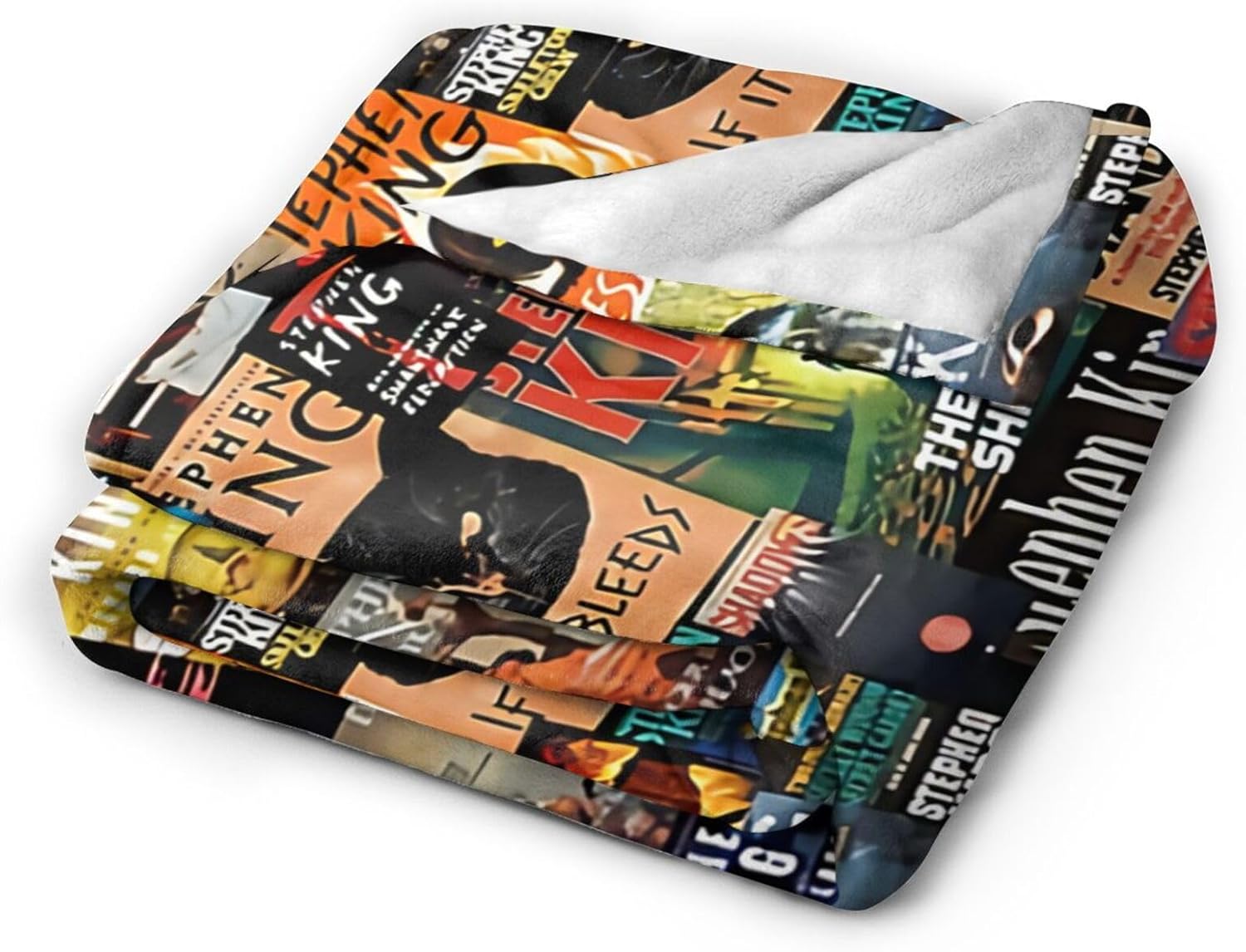 Horror Book Cover Throw Blanket – Ultra-Soft 3D Printed Flannel Blanket for Beds, Couches & Travel(80"x60")