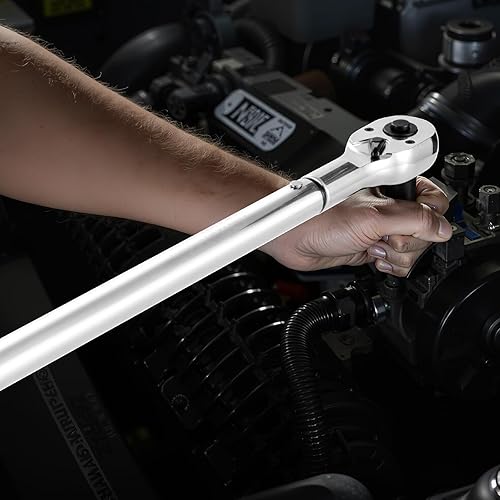 Miniatura 105 de VEVOR Llave dinamométrica de clic de 1/2 pulgada 25-250ft.lb/34-340n.m, juego de llaves dinamométricas ajustables de doble dirección, juego