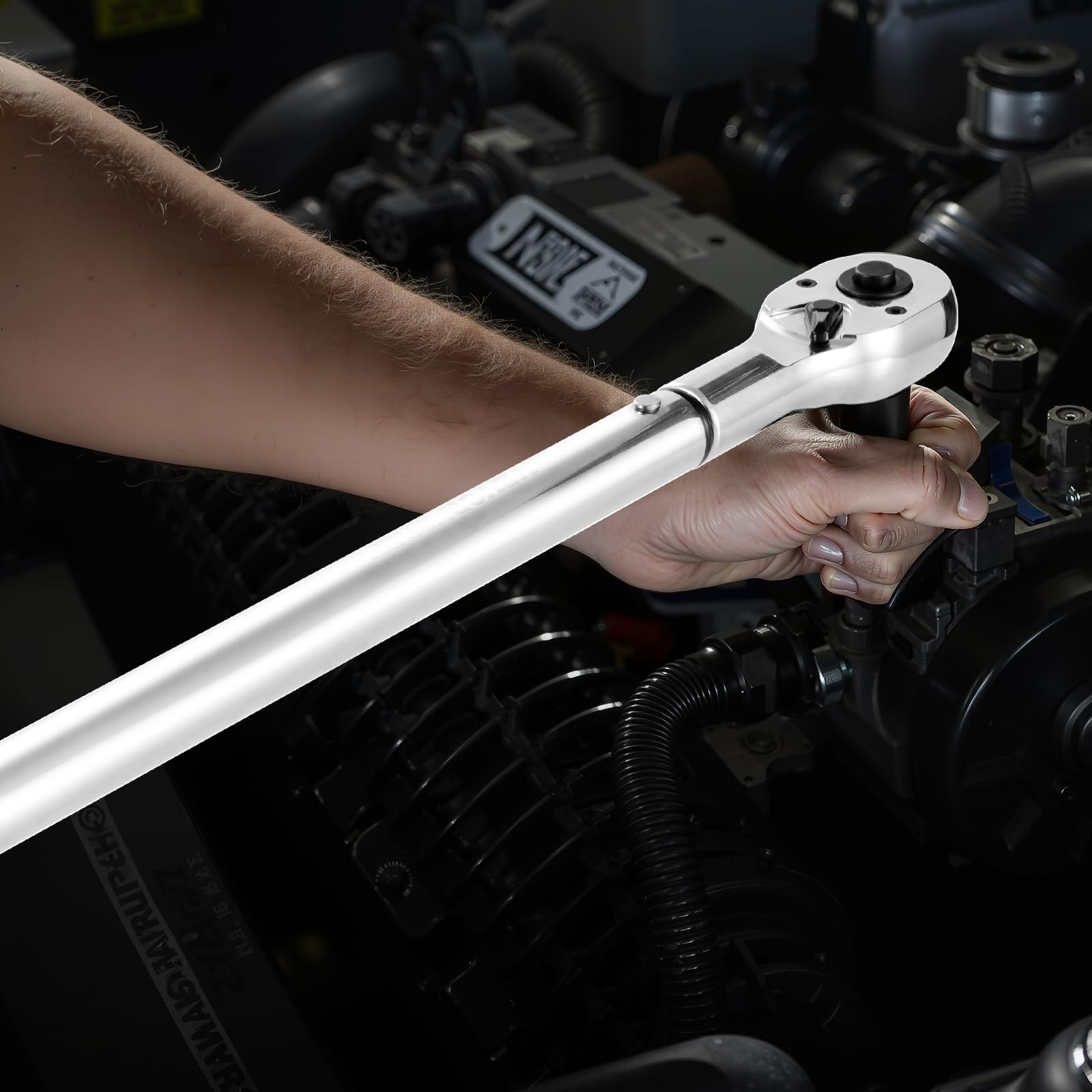 VEVOR Llave Dinamométrica de Clic Accionamiento de 3/4" 136–814 Nm 48 Dientes ±3% de Alta Precisión Juego de Llaves Dinamométricas de Doble Dirección con Escalas de Doble Rango para Reparación