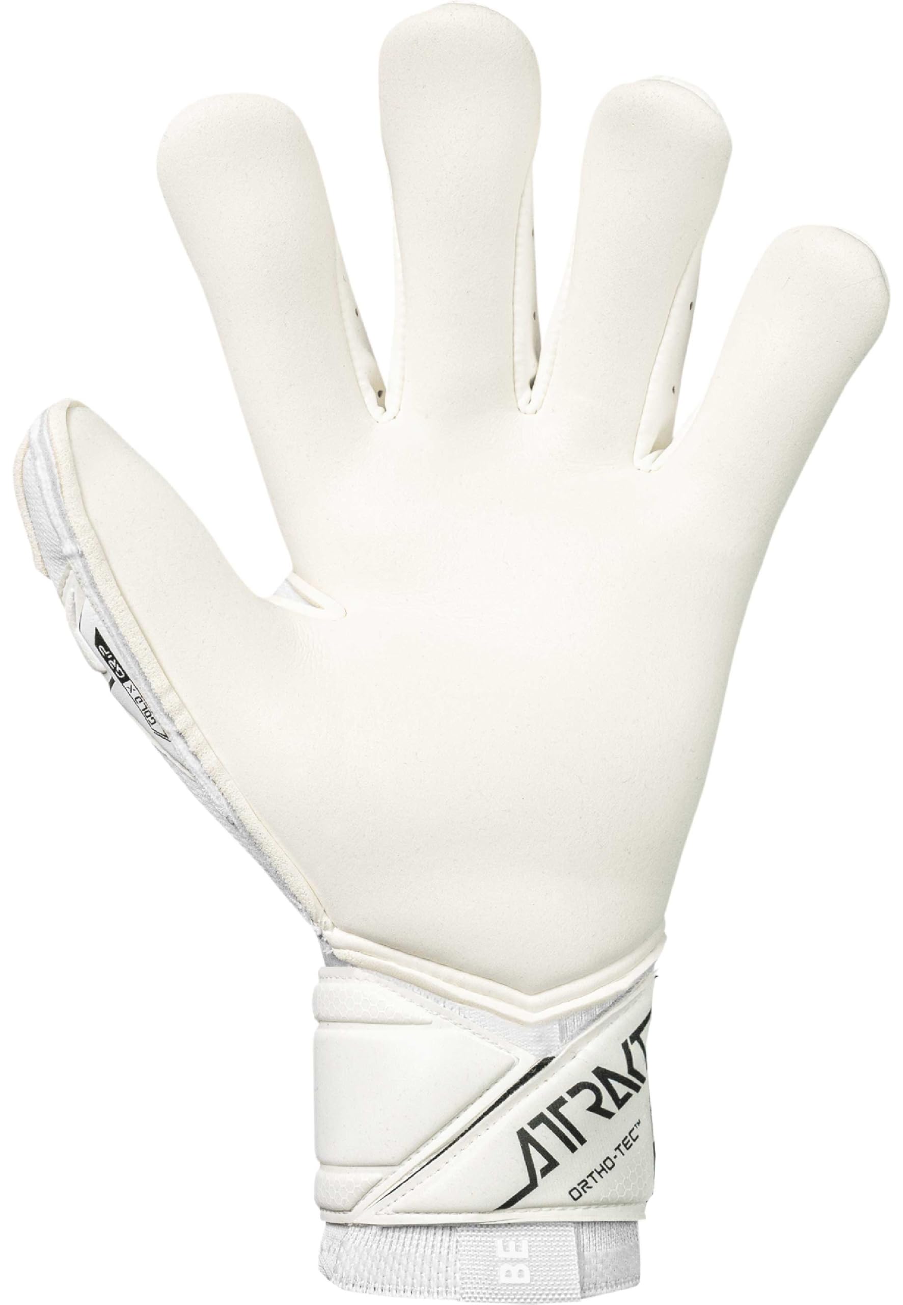Reusch Guanti da portiere professionale adulti | Protezione delle dita | Aderenza eccezionale, allenamenti e partite, erba sintetica e naturale, Taglie 7,5-12, Attrakt Gold X Ortho-Tec