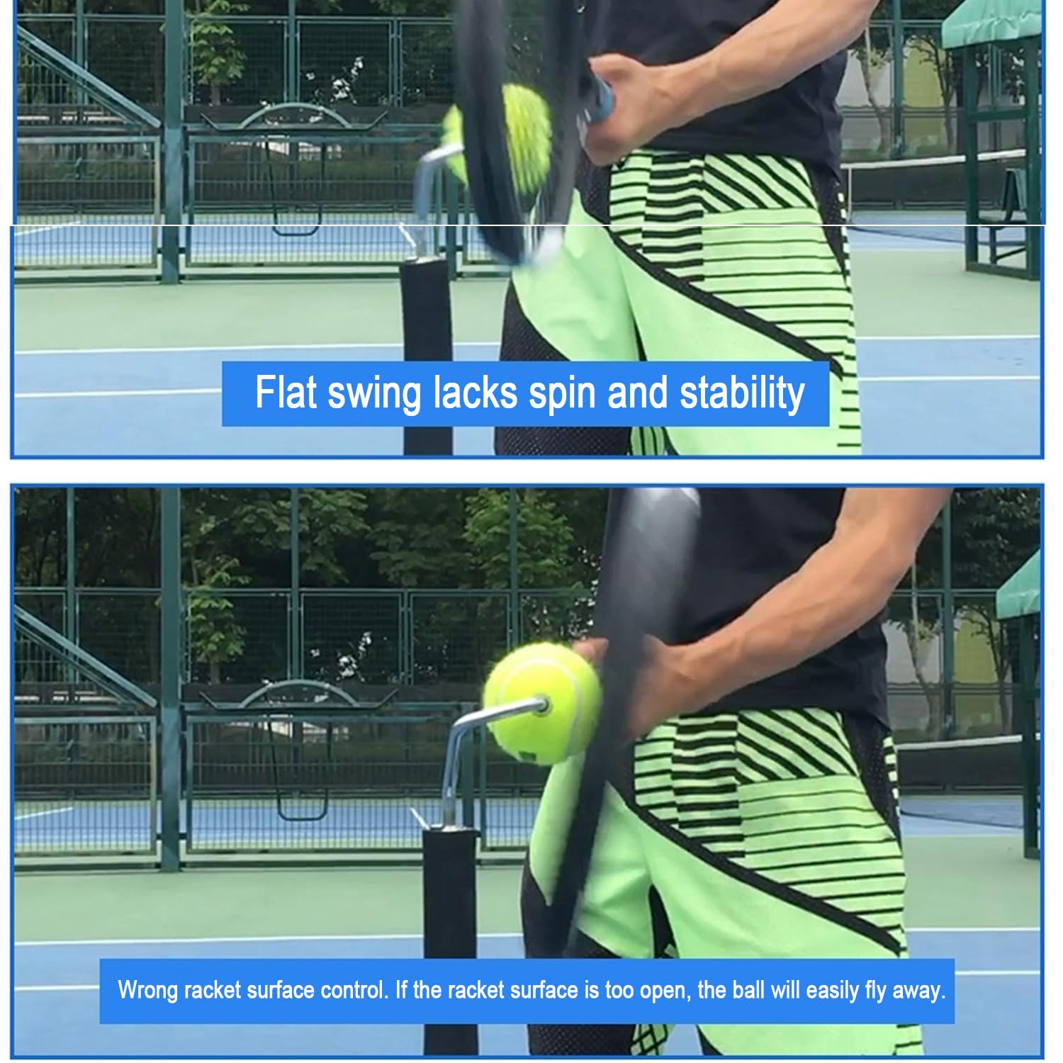 Allenatore di rimbalzo per tennis da solo, simulatore portatile per bambini e adulti principianti, migliora le abilità ovunque