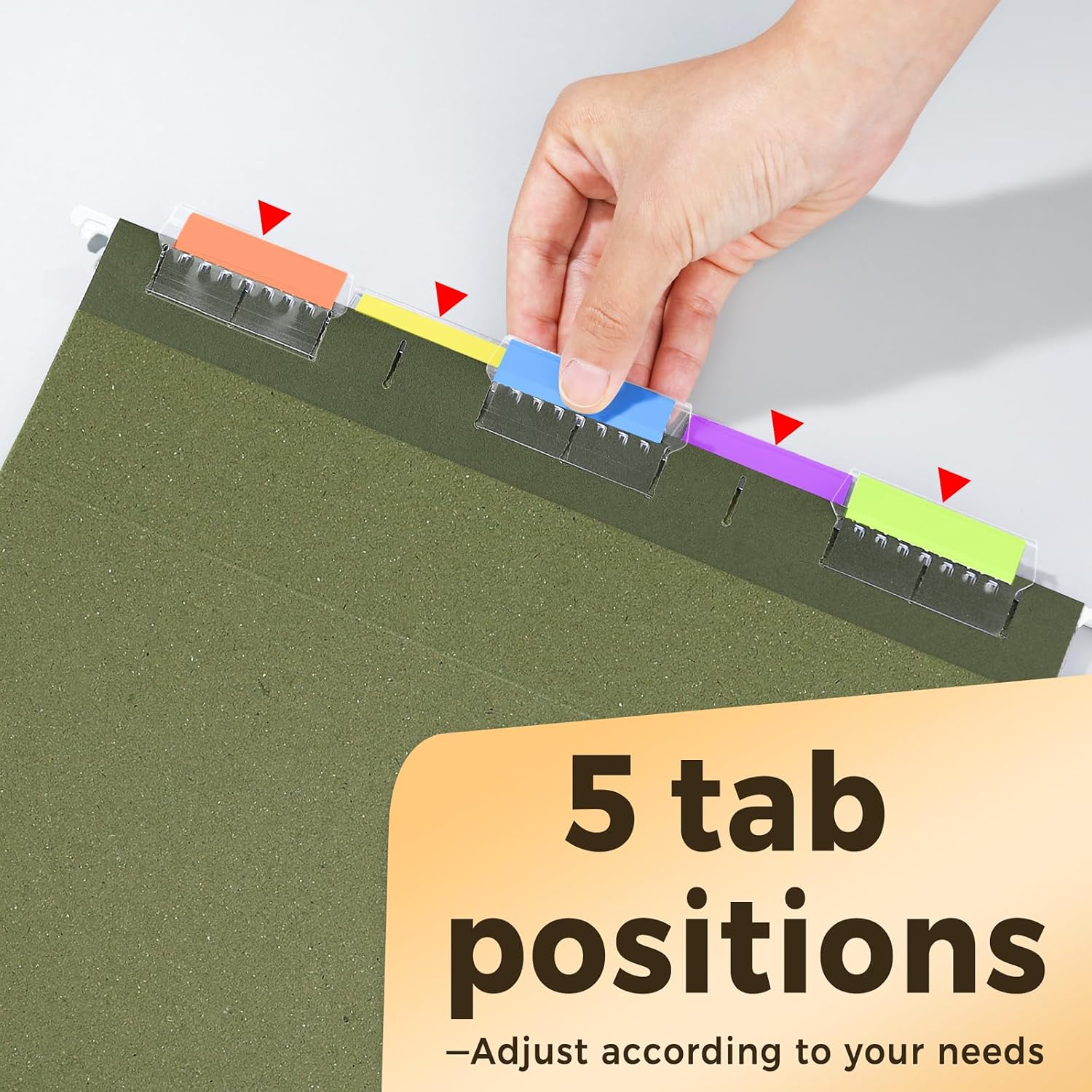  Hanging File Folders, 6 Pack Letter Size Hanging File Folders with 1/5-Cut Tabs, Ideal for Home and Office Organization and Papers Classification,Green Colors thumbnail