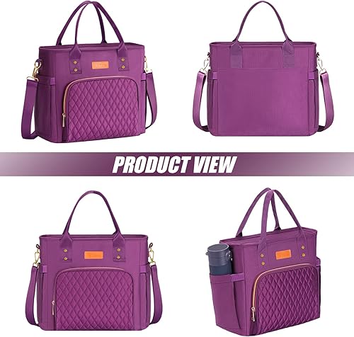 Miniatura 6 de Yitote Lonchera para mujer, bolsa de almuerzo para mujer con una correa de hombro ajustable, bolsas de almuerzo para mujer, bolsa de almuerzo