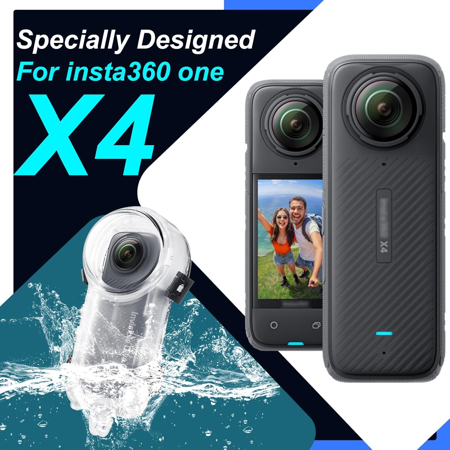 Invisible Dive Case Series Products (Insta 360 X4 Dive Case)