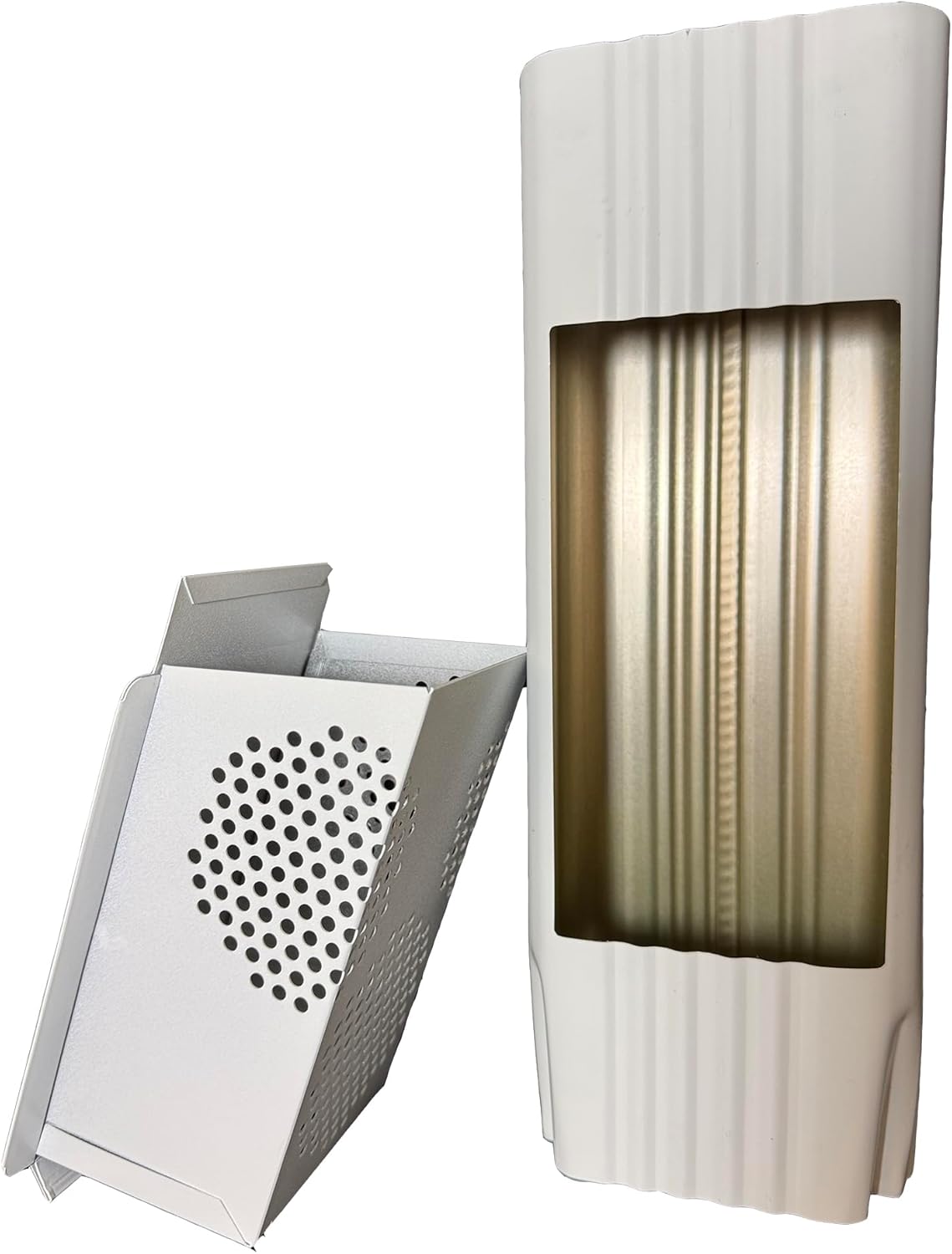 Downspout Filter, Slim Line, 3"x4", Low Gloss White