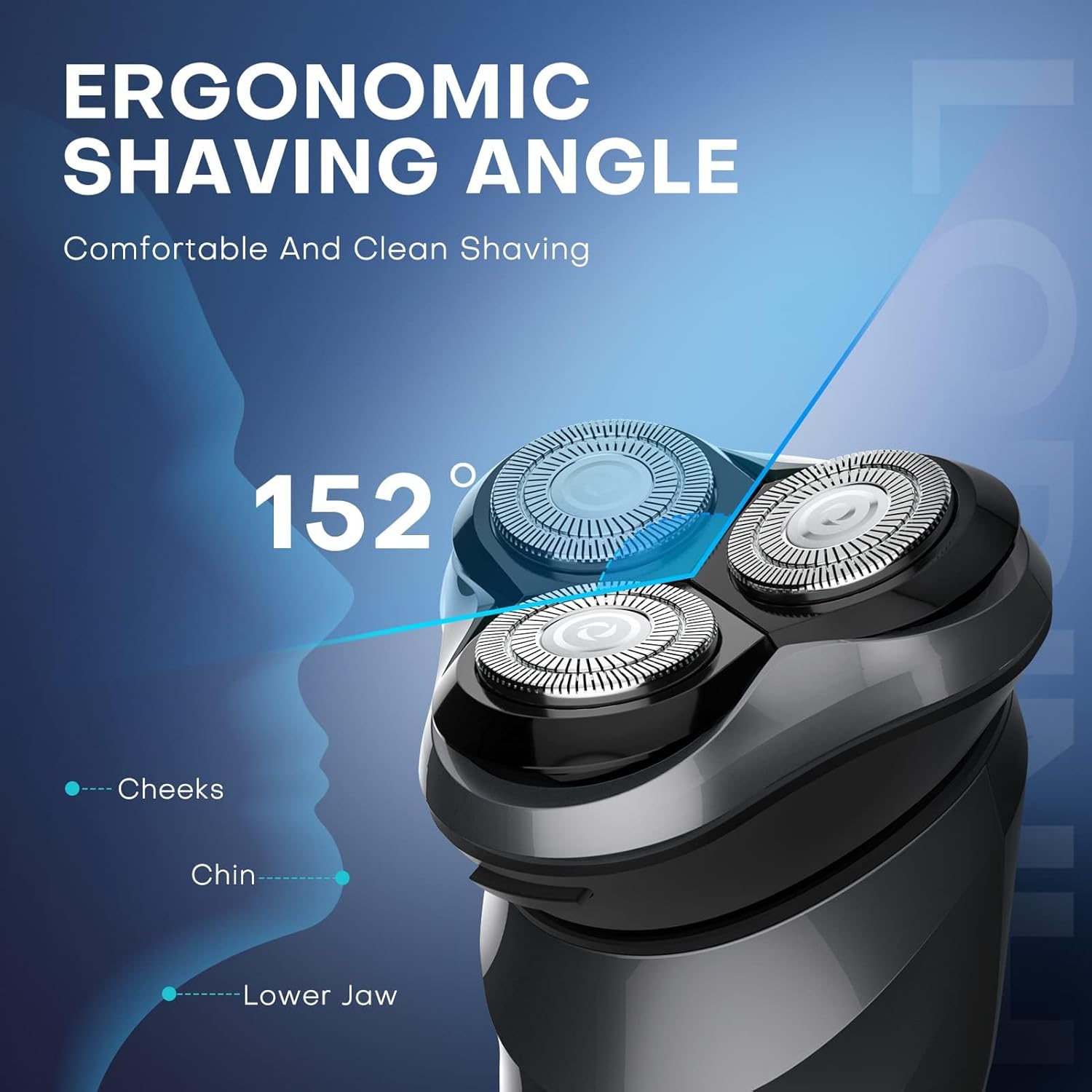 Electric Shaver for Men, 100% Washable Rechargeable Waterproof Electric Razor Wet & Dry Shaving with Pop-up Trimmer, 1 Hour Fast Charging, 4D Floating Head, LCD Power Indicator thumbnail