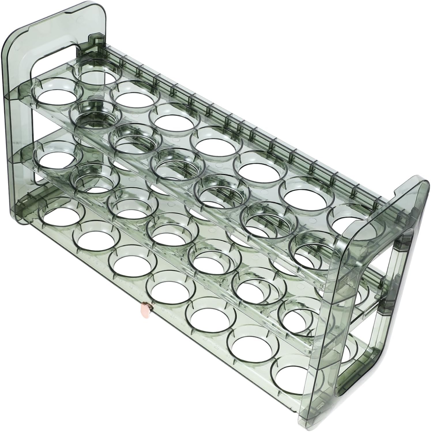 Egg Storage Box Lid Refrigerator Egg Holder Rolling Function Kitchen Organizer for Household Use