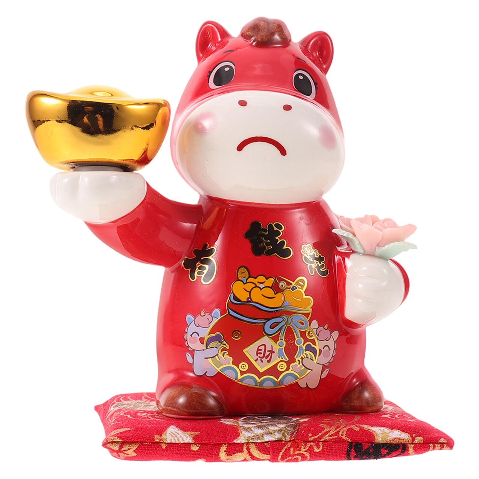 Abaodam Keramik Sparschwein Pferd Feng Shui Spardose Münzbank Neujahrsdeko Kompakt Langlebig