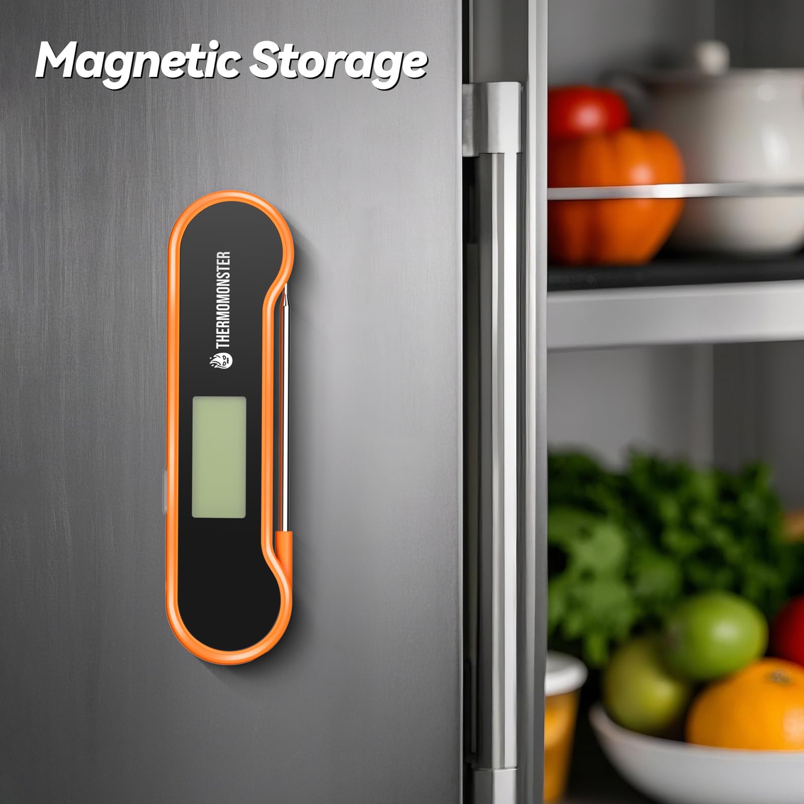 Termometro digitale per carne a lettura istantanea da 0,5 secondi con precisione ± 0,5 - 15 °C, termometro per alimenti per cucinare gadget da cucina, forno, grill, caramelle, barbecue, accessori