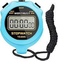 Vista 9 de Digital Simple Stopwatch, 1/30 Lap Basic Stopwatch, No Bells, No Clock, No Alarm, Silent, Child Friendly, ON/Off for Swimming Coaches Kids