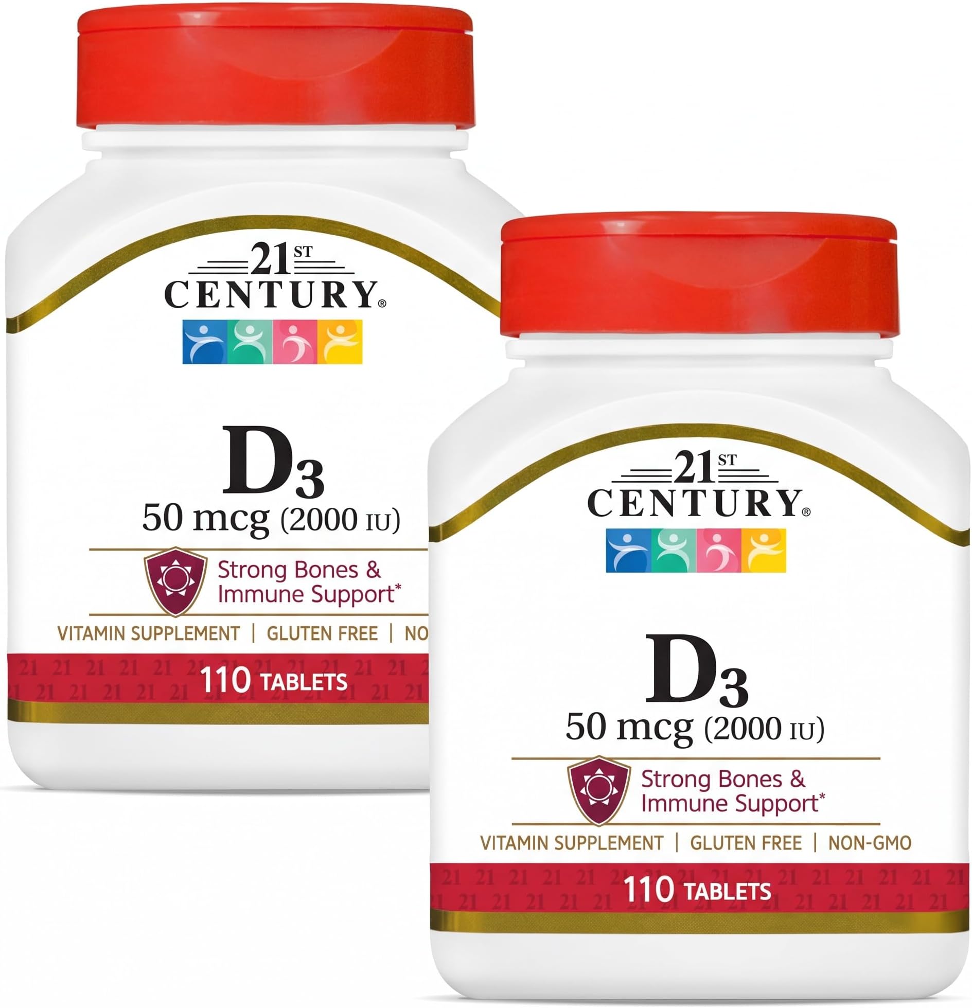 D3 2000 IU Tablets, 110 Count (Pack of 2)