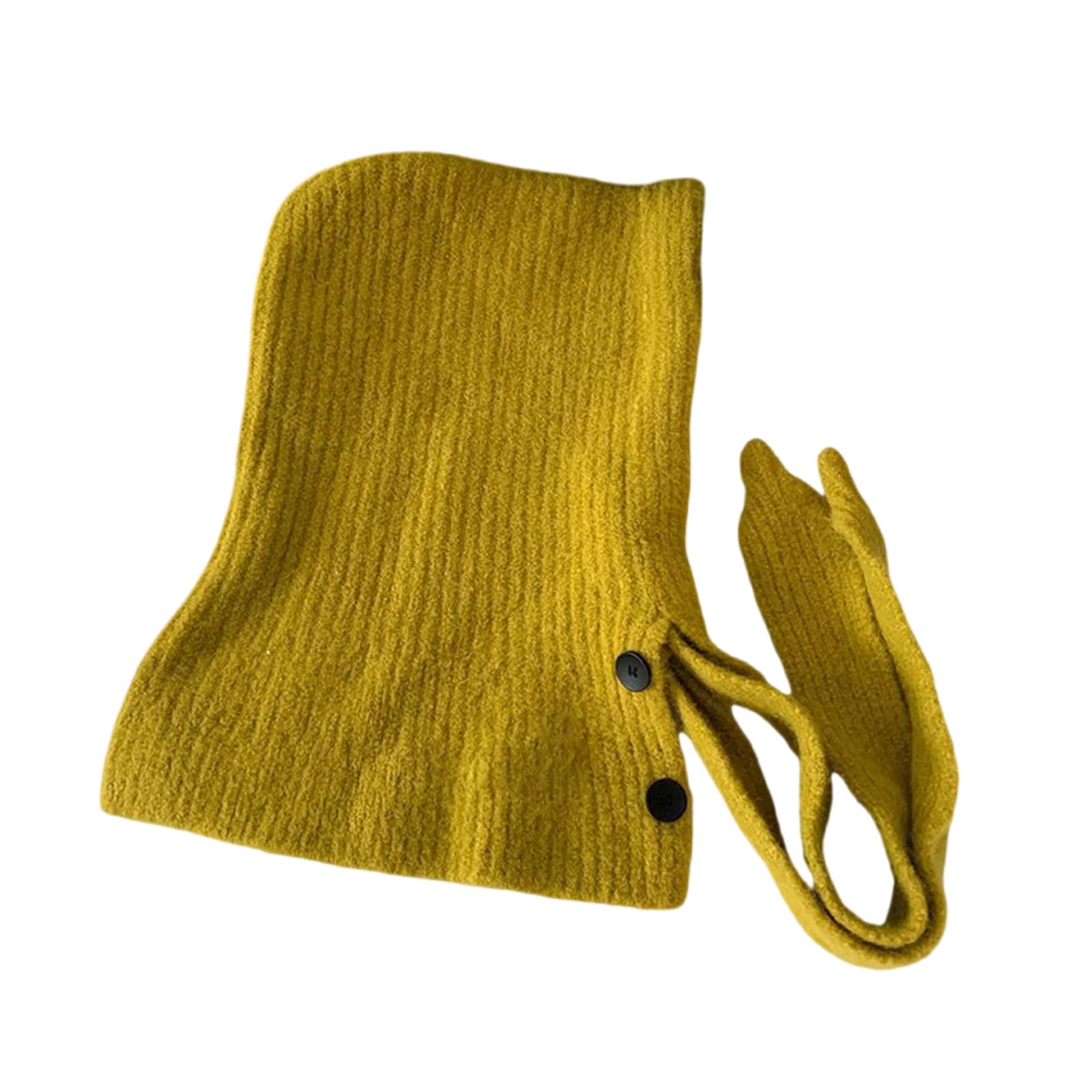 Gorro con capucha de estilo coreano popular con protección para el cuello, bufanda de mezcla de lana suave para clima frío, esencial para clima frío