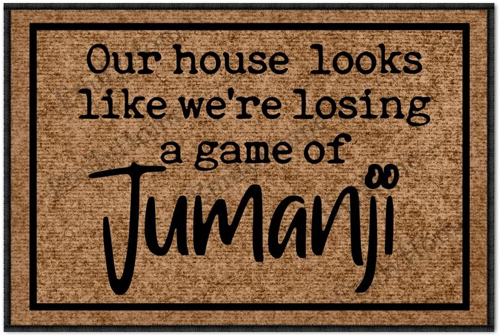 Front Door Mat Indoor Entrance Rugs Indoor, Our House Looks Like We're Losing a Game of Jumanji Summer Door Mat Doormat Outdoor Entrance Funny Door Mats 23.6X15.7 Inch