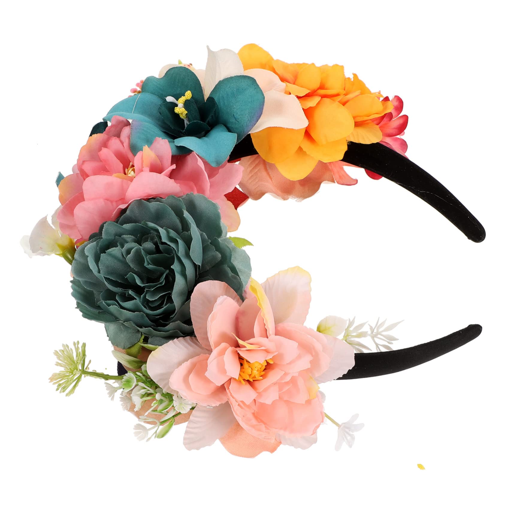 VICASKY 5stücke Braut Blumenkranz Haarschmuck Mit Verstellbarem Band Künstliche Blumenkrone Für Hochzeiten Partys Festivals Und Fotoshootings Elegantes Haarband Für Damen
