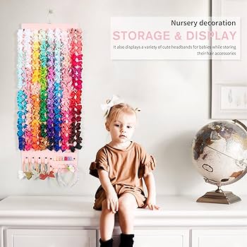 Haarspangen Organizer Aus Filz - Wandhalter Für Haarschleifen 66x35cm