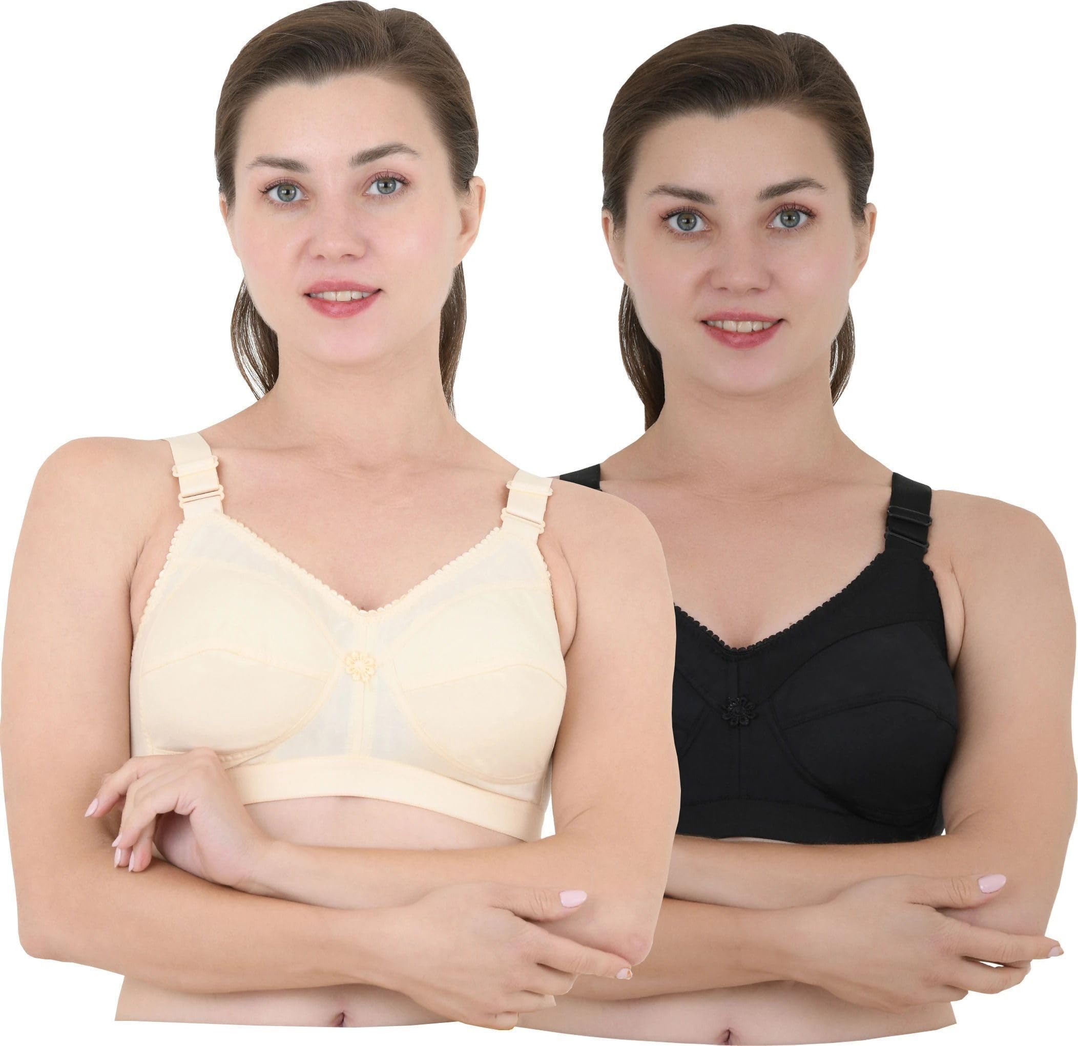 silk symphony Women's Seamed Pure Cotton Non-Padded T-Shirt Non-Wired Daily Use Full Coverage Everyday Bra-picture-55