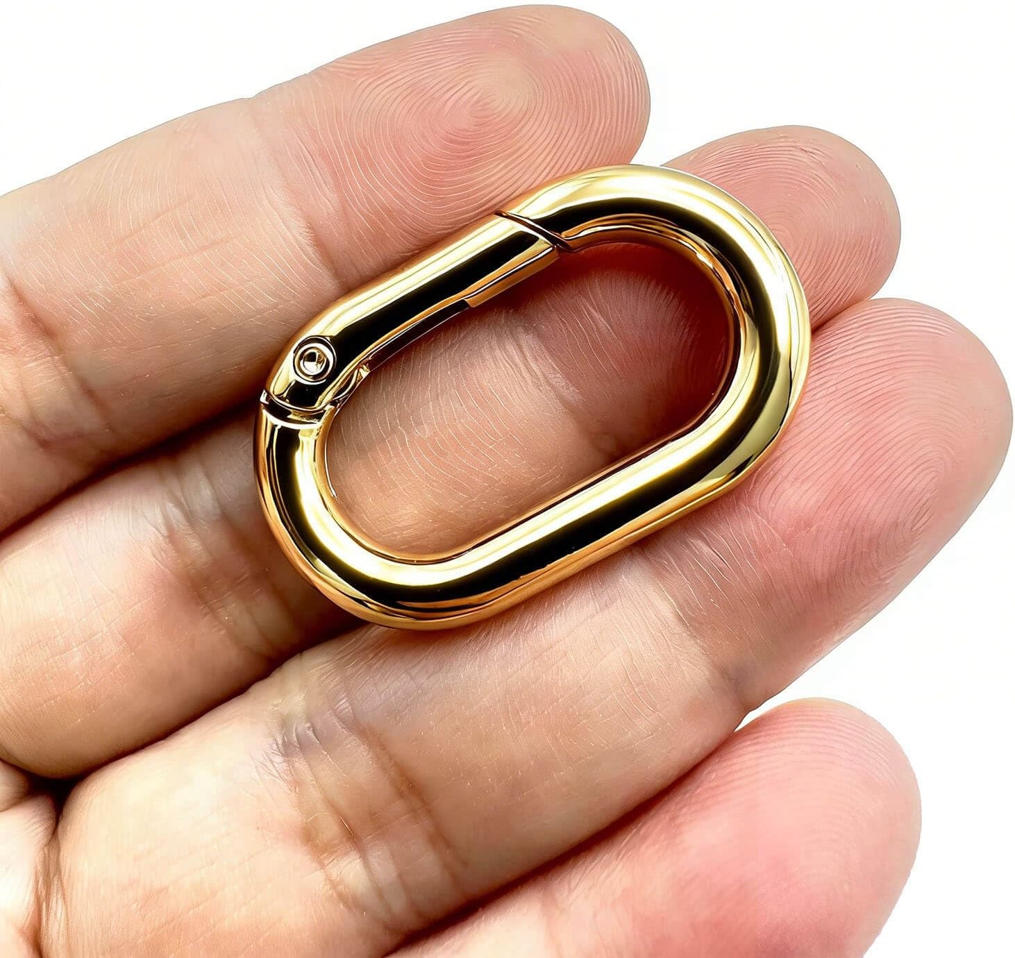 20 Pack 1 Inch Oval Carabiner Clip, Spring O Rings Hooks, Metal Spring Key Ring Buckle for Bags,Purses - Image 4