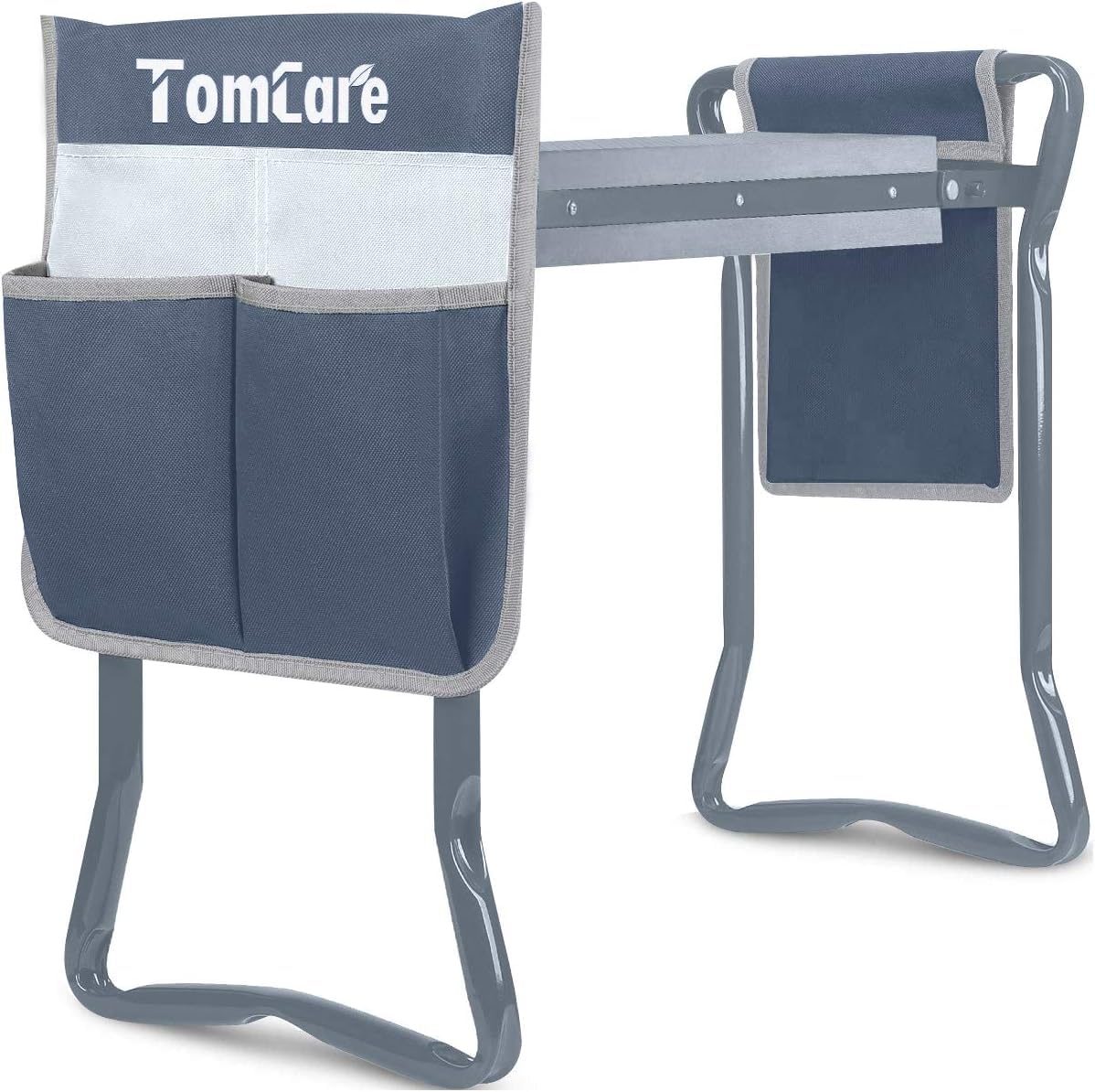 TomCare garden kneeler seat in grey with tool pouch | Mubboo
