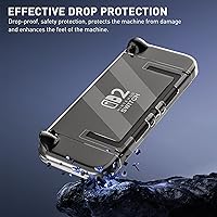 Vista 4 de FUNDIARY Black Carrying Case for Nintendo Switch 2(2025), Shockproof Accessories Bundle with Slim Portable Storage Travel Bag, Clear PC Protective