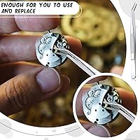 Vista 4 de Honoson 32 pinzas de acero inoxidable para manualidades con punta dentada curvada, pinzas multiusos para máquina de coser, pinzas a granel (plateado)