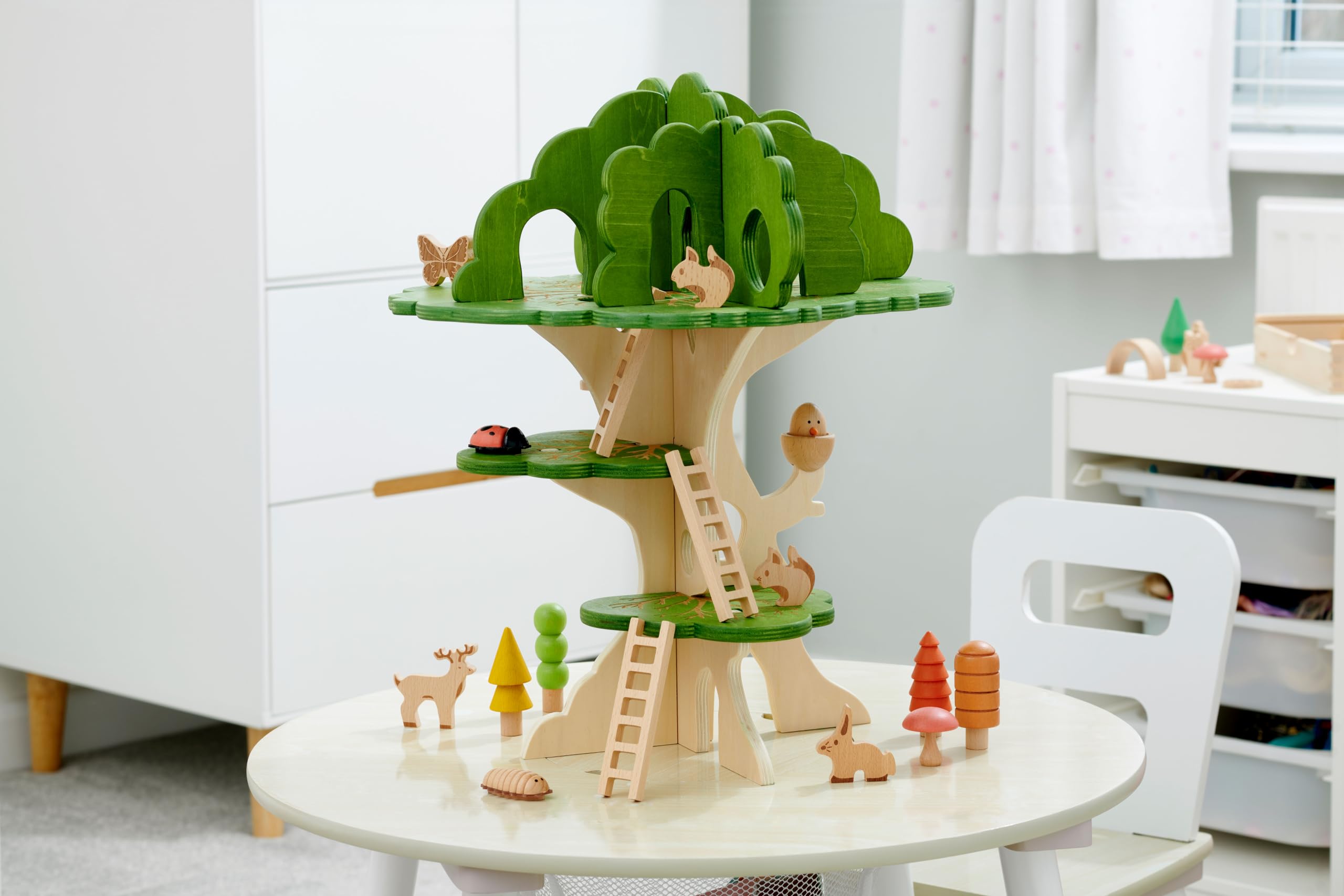 Tickit 74059 Woodland Trail Tree House – Wooden Treehouse – Playhouse – Small World Play
