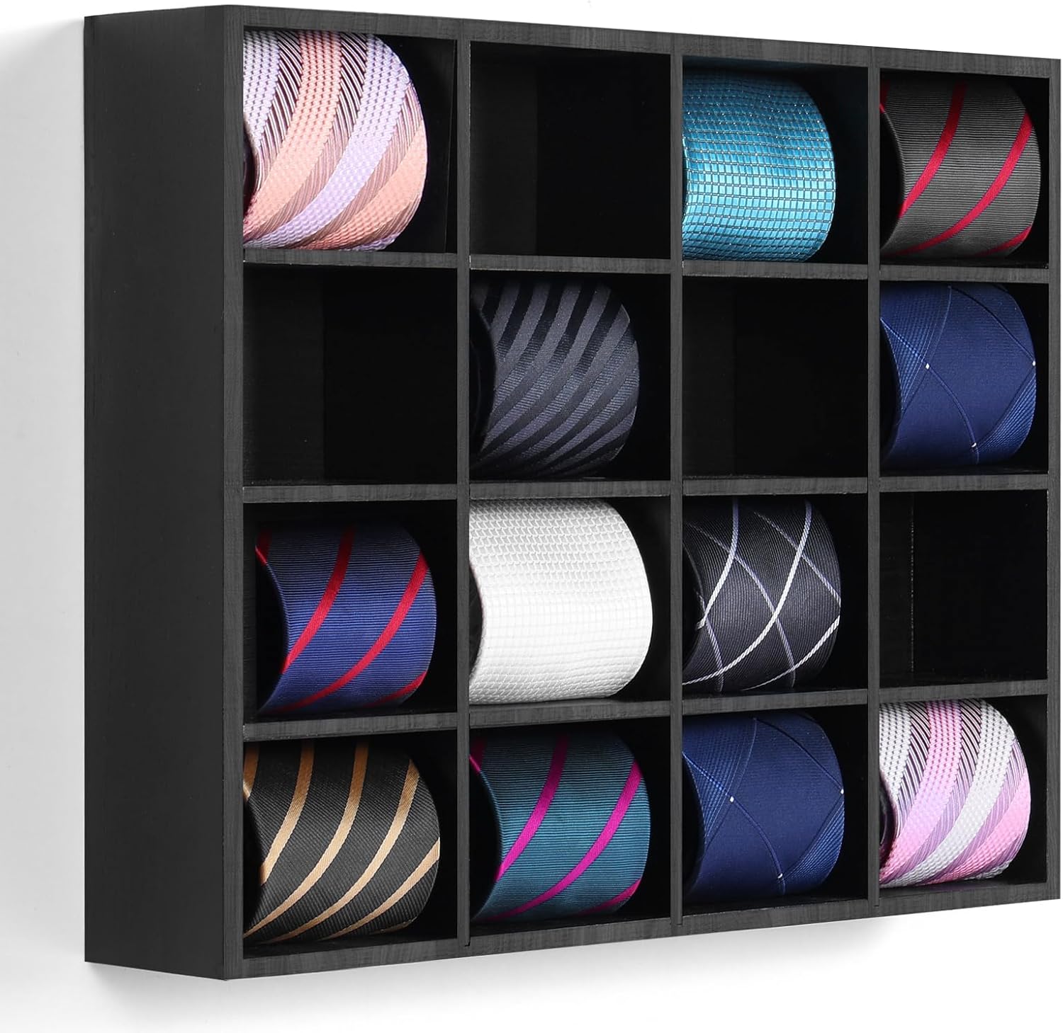 Amazon.com: Imerance Tie Rack Wall Mounted Tie Box,Tie Organizer Tie ...