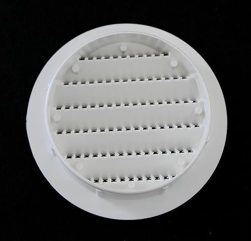 Vista 47 de Cubierta redonda de rejilla de rejilla de plástico de 4 pulgadas para rejilla de ventilación de reptiles (4, blanco)