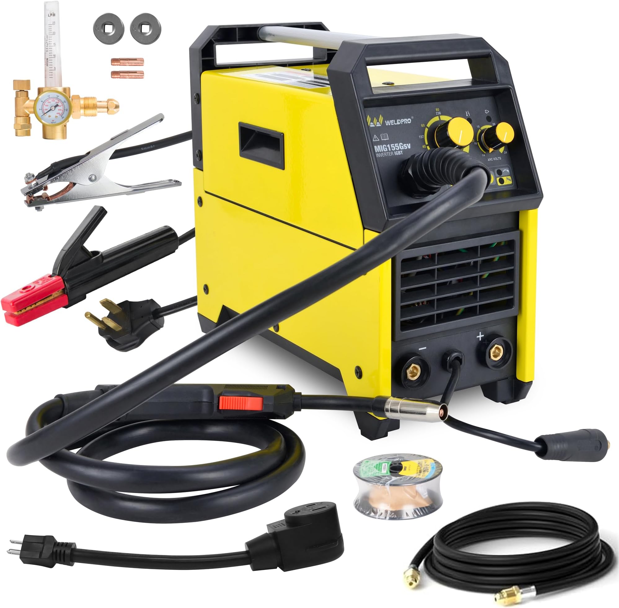 W Weldpro MIG155GSV 155 AMP INVERTER MIG/STICK ARC WELDER WITH DUAL VOLTAGE 220V/110V welding machine