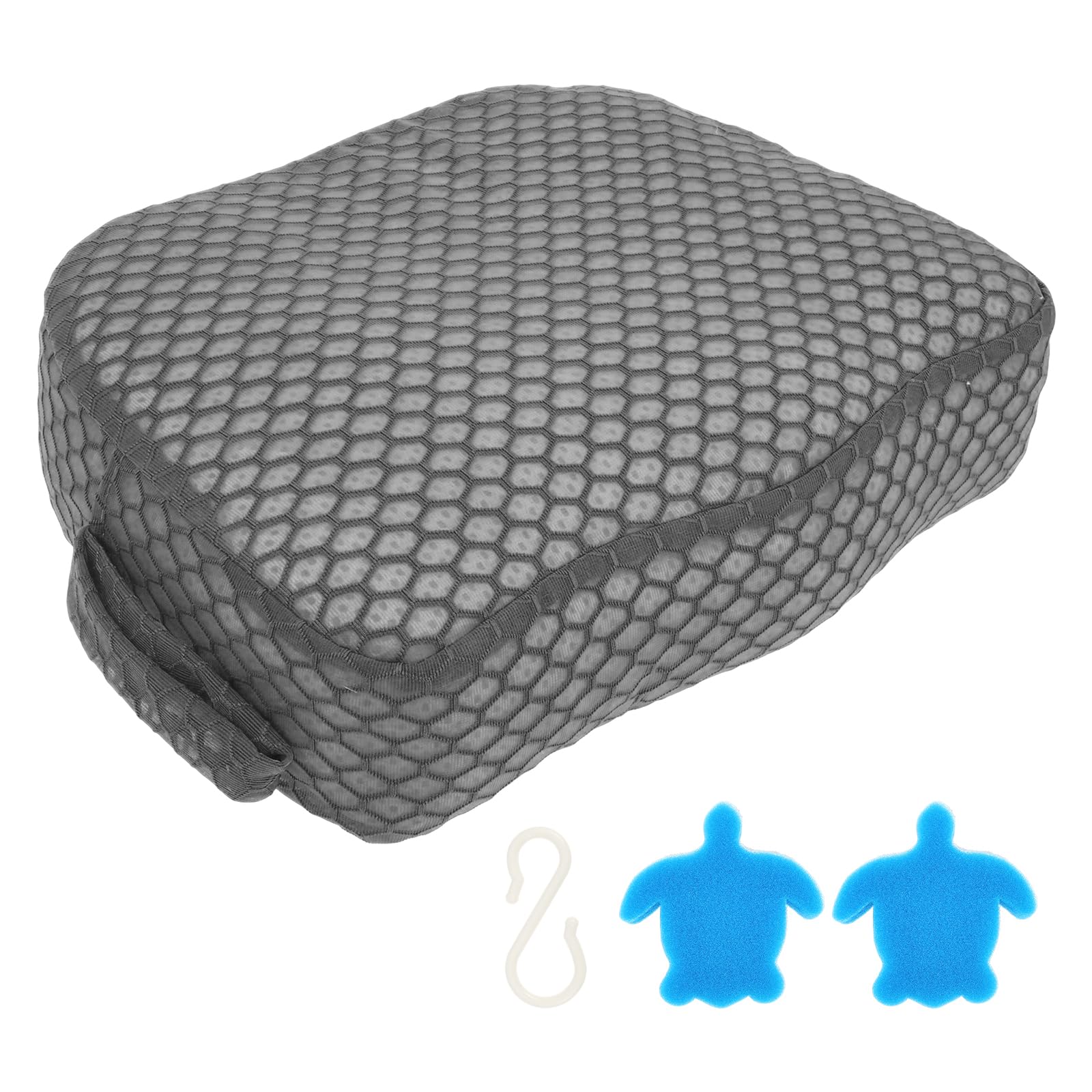 ot Tub Booster Seat for Adults & Kids - Weighted Spa Seat Cushion That Sinks, Non-Slip 3D Air Mesh & Quick Dry - Comfortable 5-Inch Height for Inflatable Spas, Bathtubs & Pools(Grey)