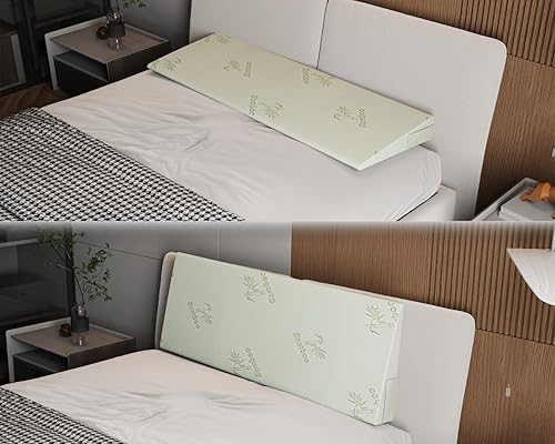 Miniatura 5 de Almohada de cuña extra ancha para aliviar el reflujo ácido, cuña de colchón, elevador de colchón inclinado, almohada de cuña de cama para dormir,