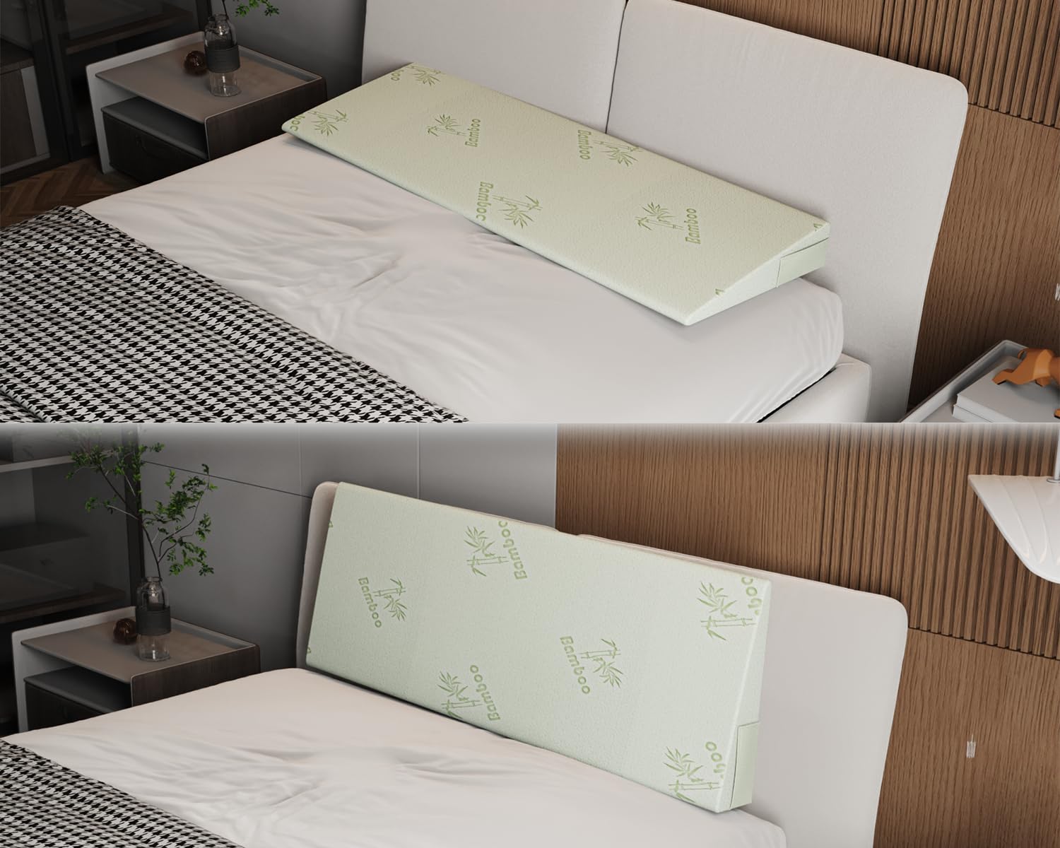 Cuscino a cuneo extra largo per alleviare il reflusso acido, altezza 10,2 cm, cuneo per materasso queen size, elevatore inclinato, cuscino a cuneo per dormire, russare dopo chirurgia, 10,2 x
