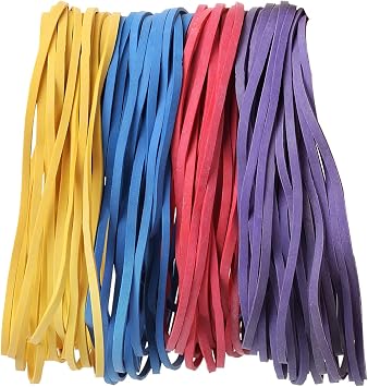 25Pcs Large Elastic Rubber Bands, Sturdy Thick & Stretchable Colored Bands, Natural Elastic Bands for School Home Office Supplies Industrial Crafts DIY Everyday Use 180mm