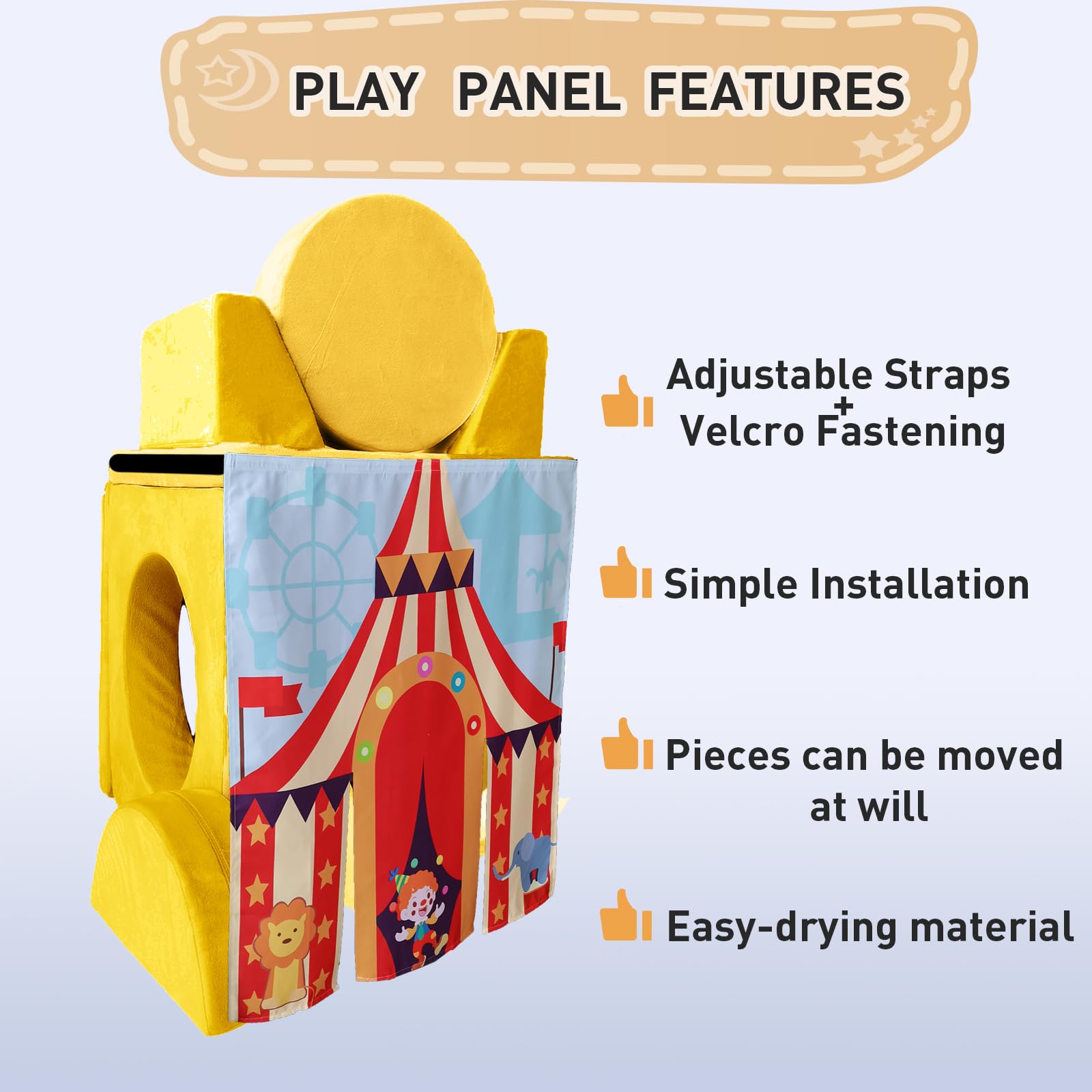 Ordicoeur Circus Kids Play Panel for Kids Modular Play Couch Sofa ?Sofa not Included?