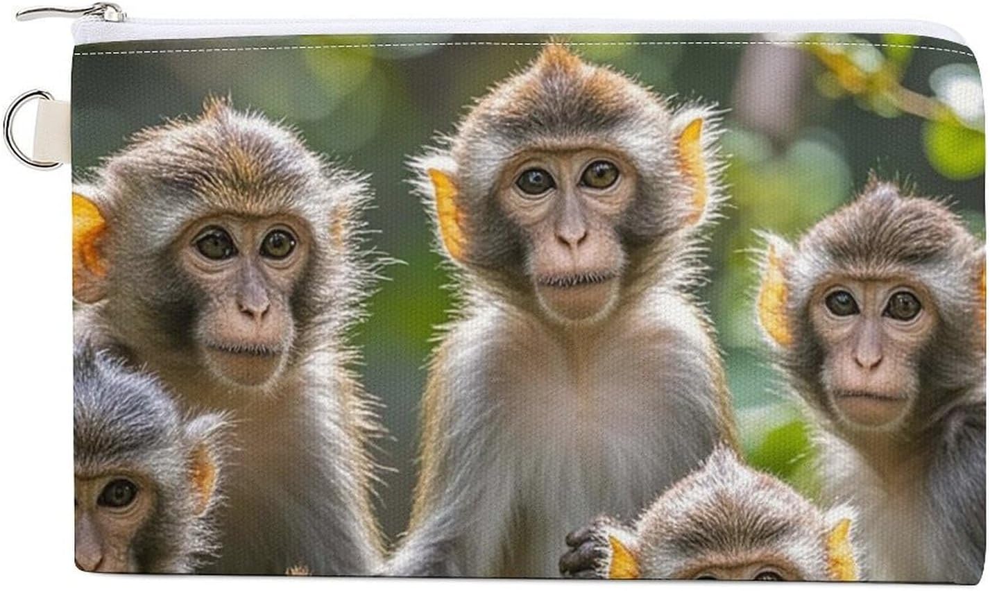 Monkeys Together Coin Purse Coin Pouch with Zipper for Men Women Portable Change Wallet Canvas Coin Bag
