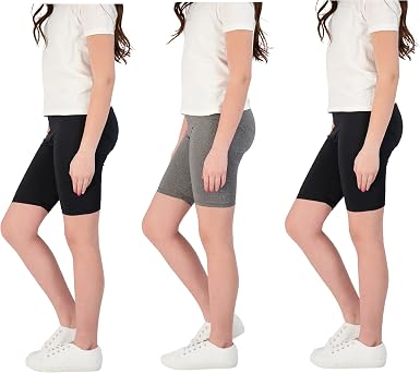 Hind 3-Pack Girls Athletic Shorts, Bike 
