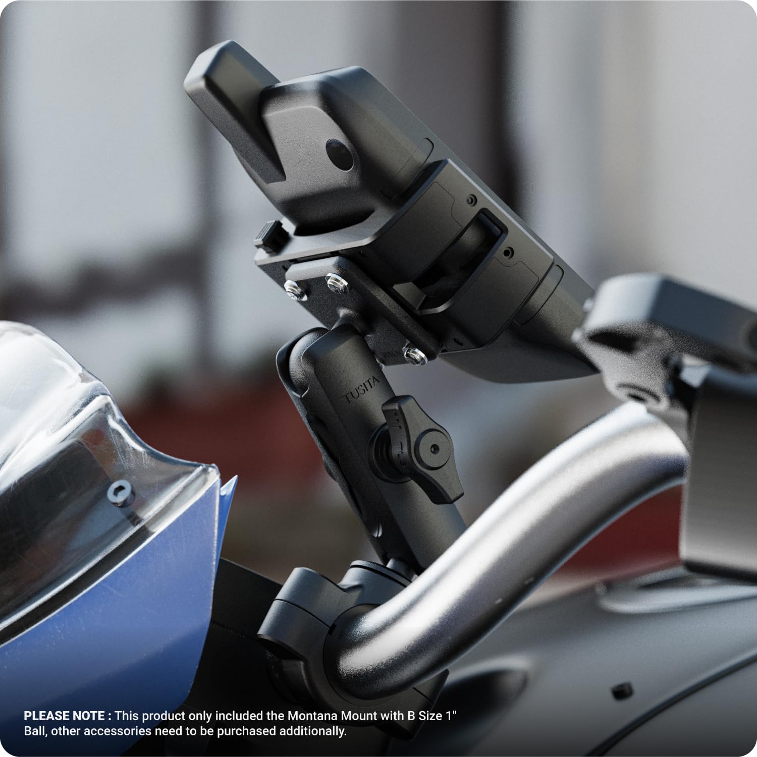 TUSITA GPS Soporte de Montaje con Bola Compatible con Garmin Montana 700 700i 710 710i 750i 760i - B Tamaño 1"